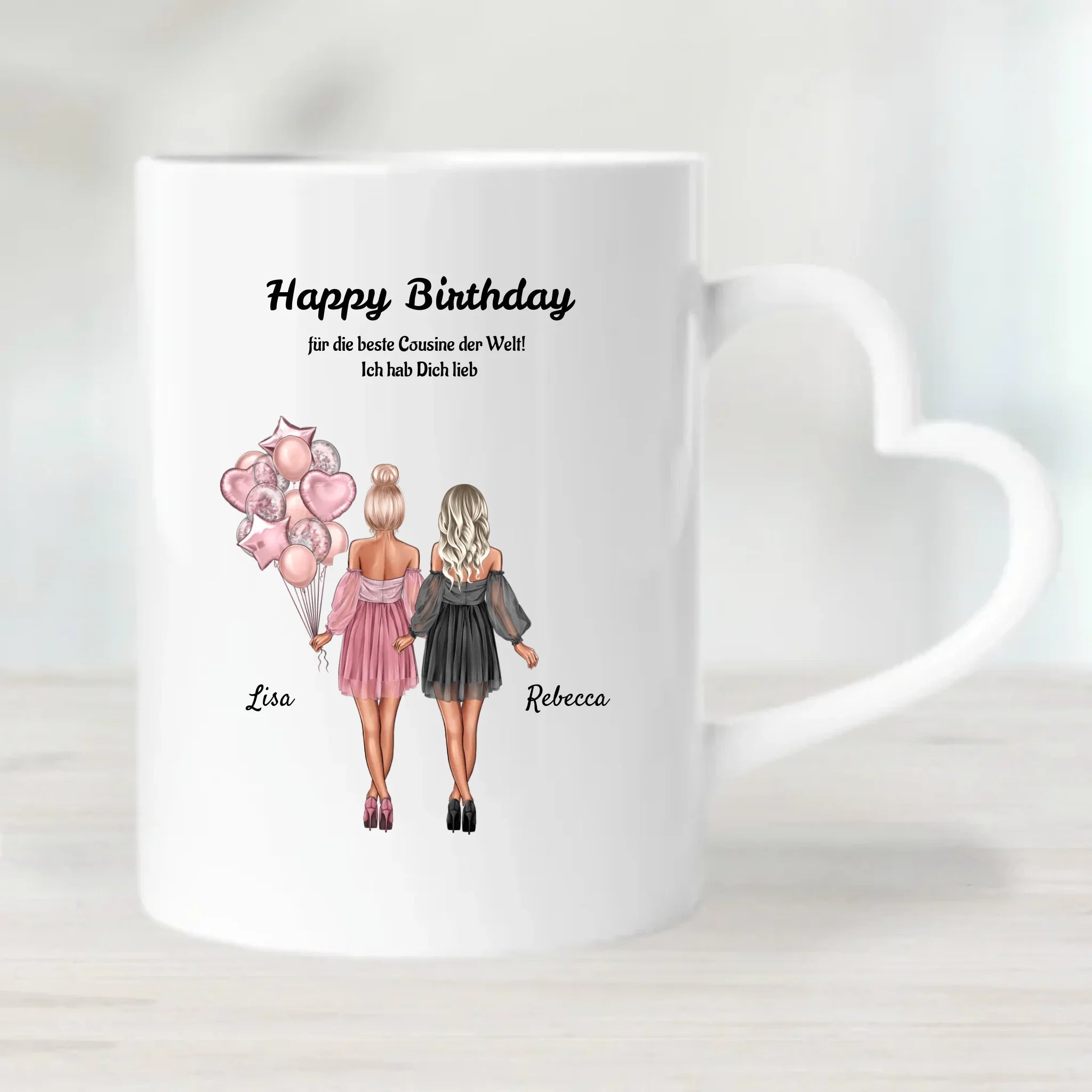 Personalisierte Tasse Geschenk für Cousine - Cantty