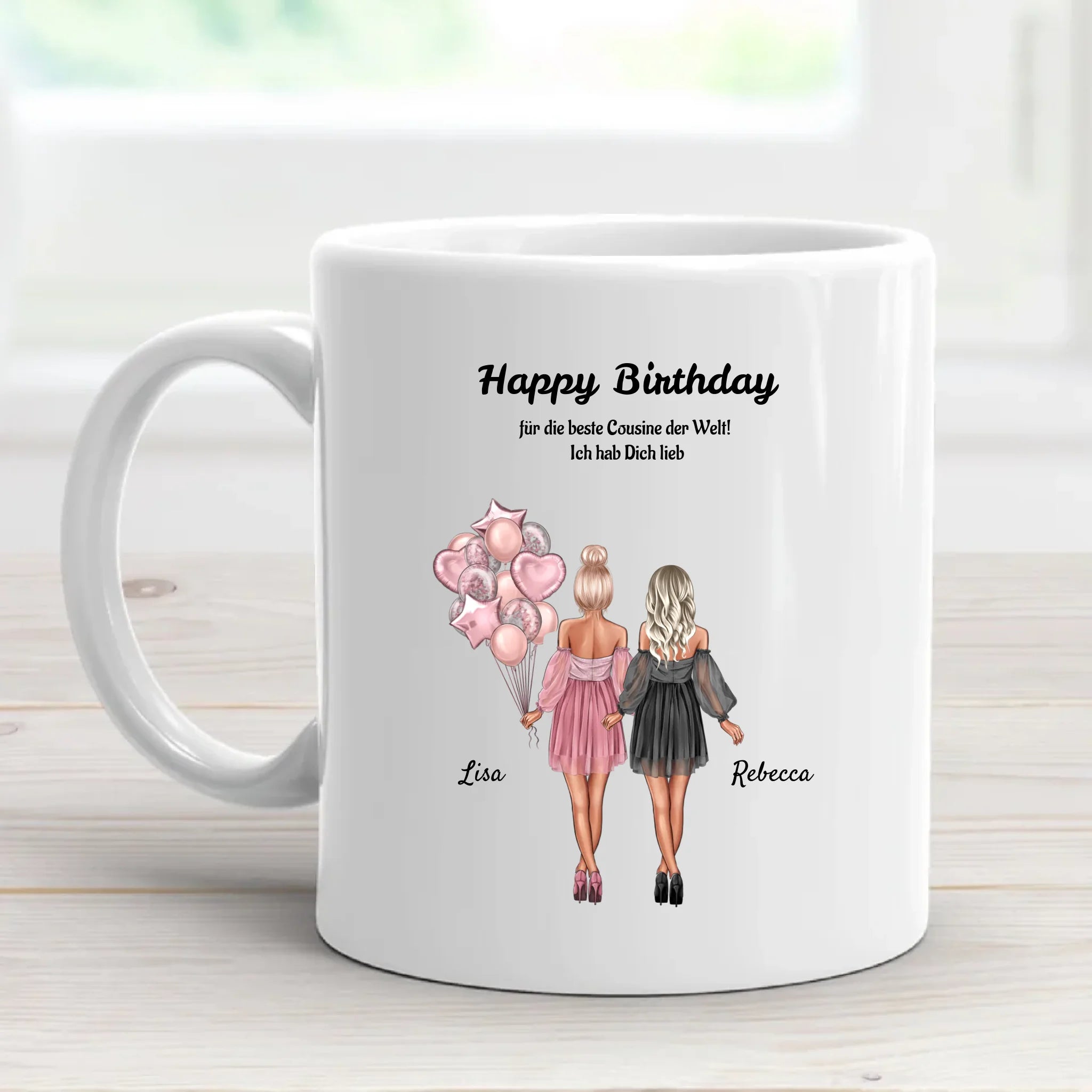 Personalisierte Tasse Geschenk für Cousine - Cantty