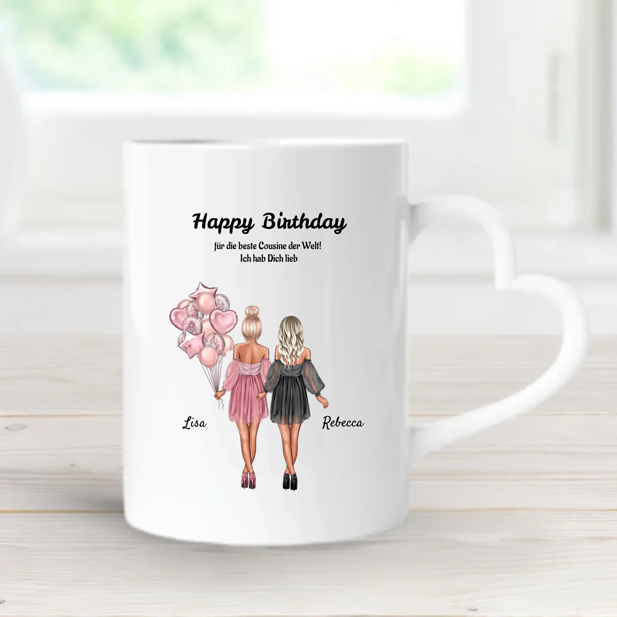 Personalisierte Tasse Geschenk für Cousine - Cantty