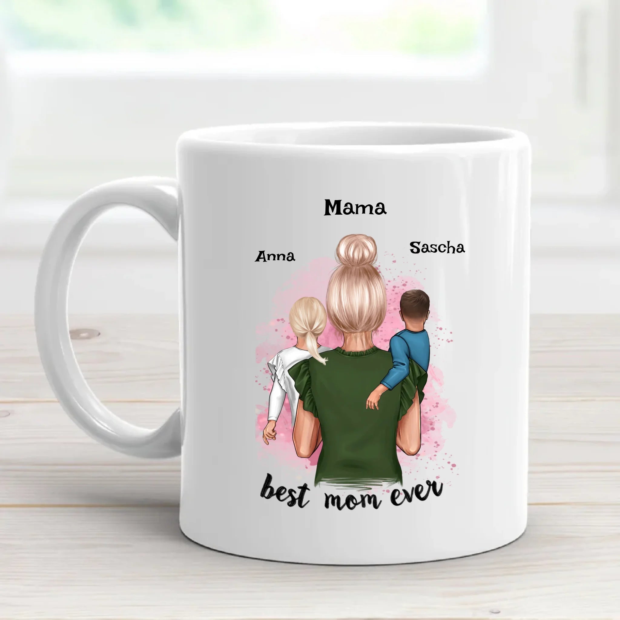 Personalisierte Tasse Geschenk für Mama von Kindern - Cantty