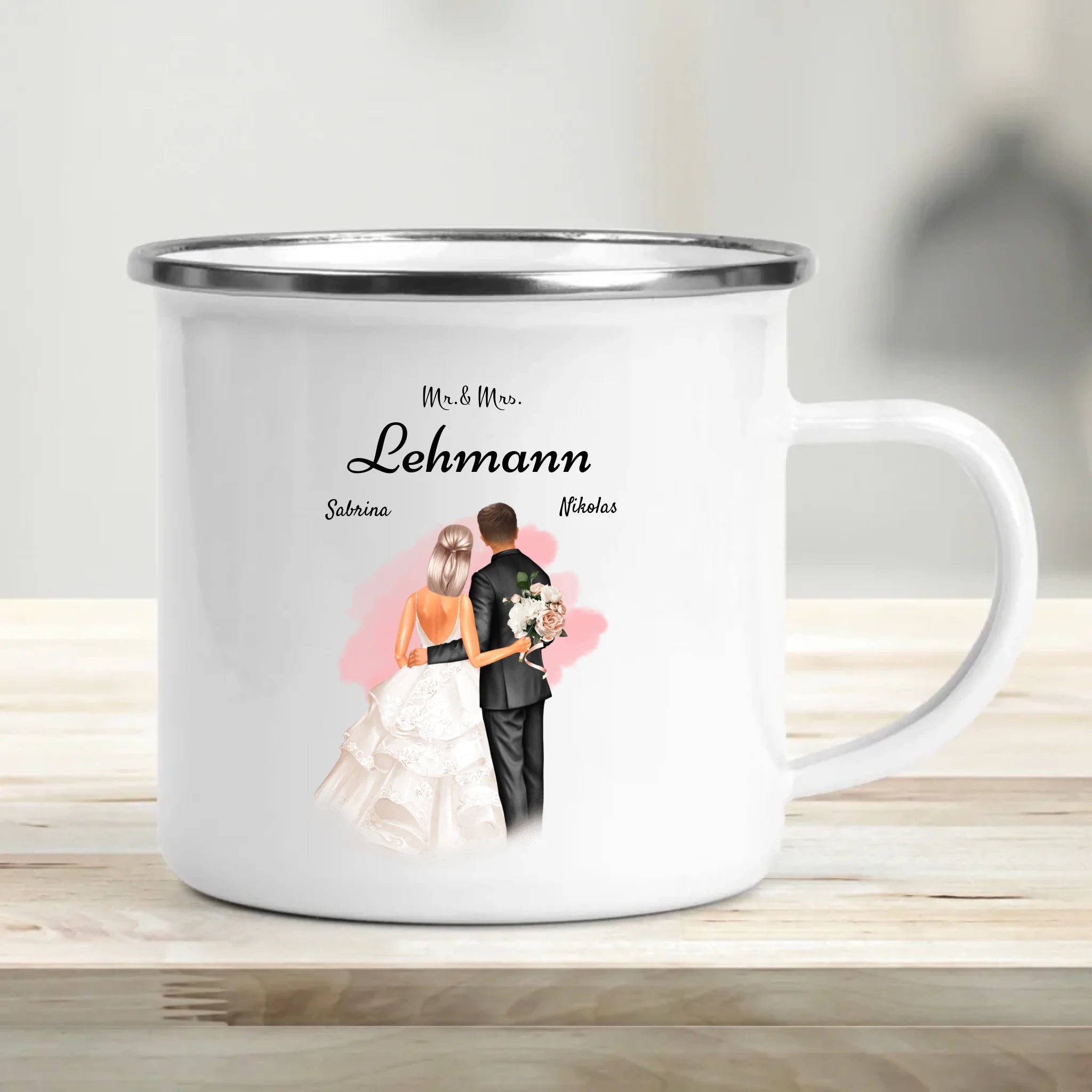 Personalisierte Tasse Mr Mrs Geschenk für Brautpaar - Cantty
