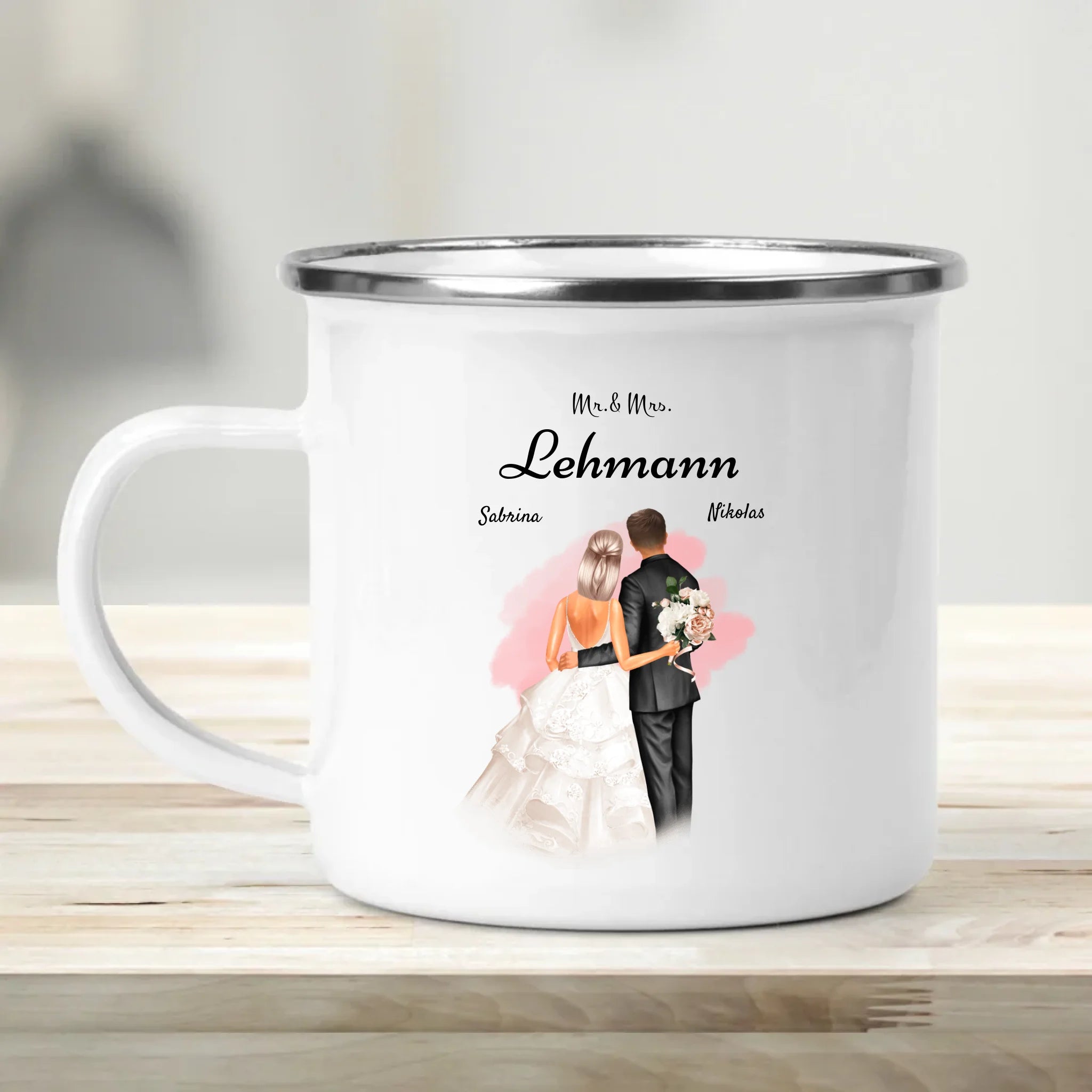 Personalisierte Tasse Mr Mrs Geschenk für Brautpaar - Cantty
