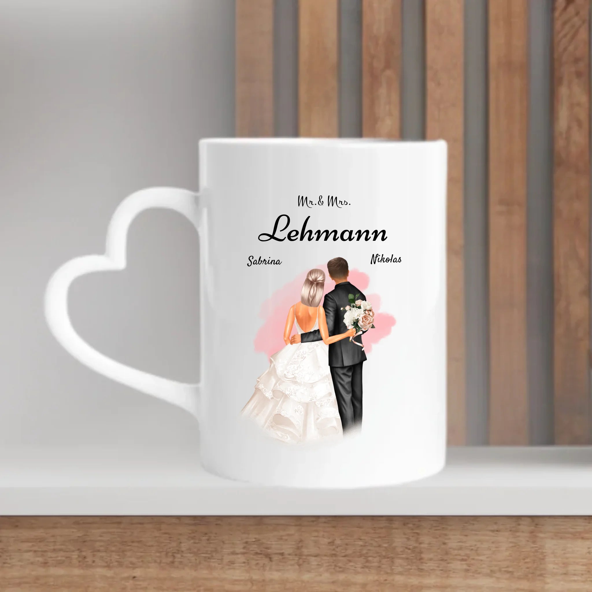 Personalisierte Tasse Mr Mrs Geschenk für Brautpaar - Cantty