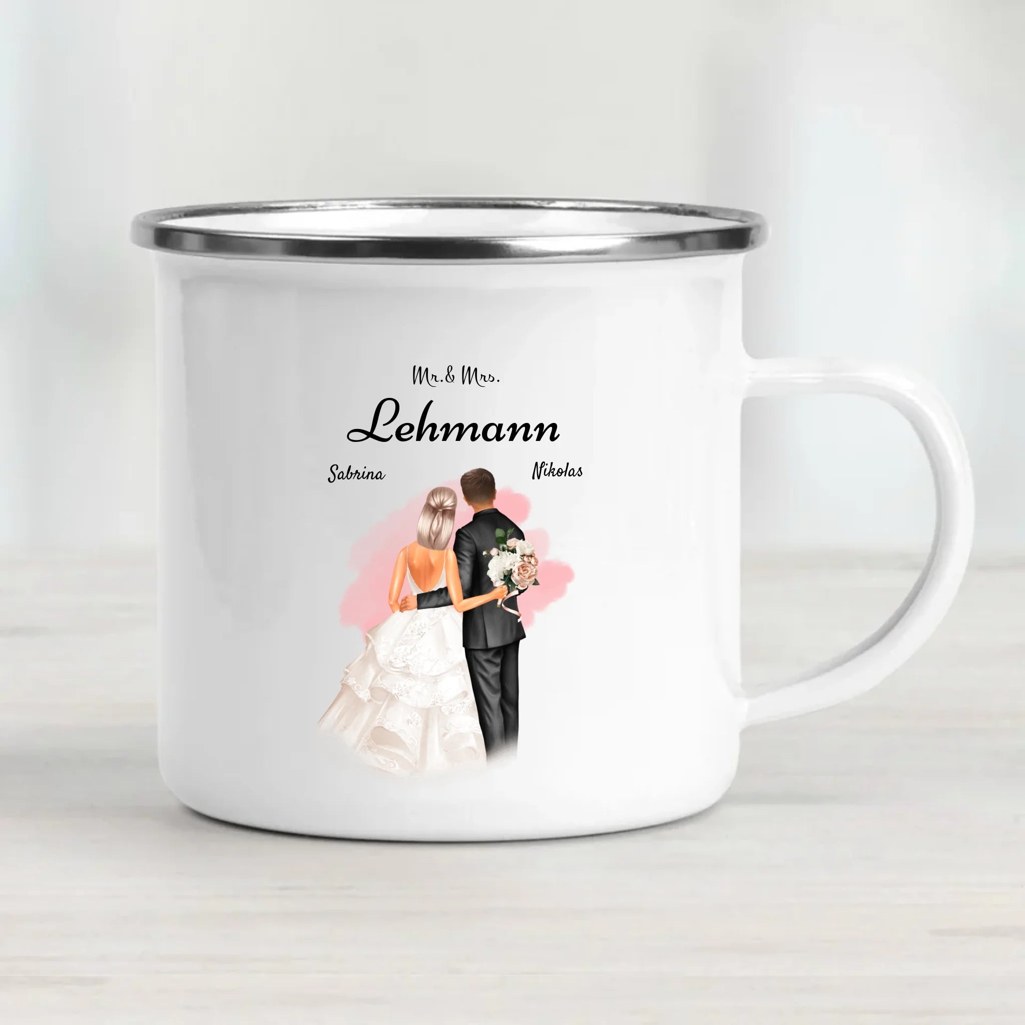 Personalisierte Tasse Mr Mrs Geschenk für Brautpaar - Cantty