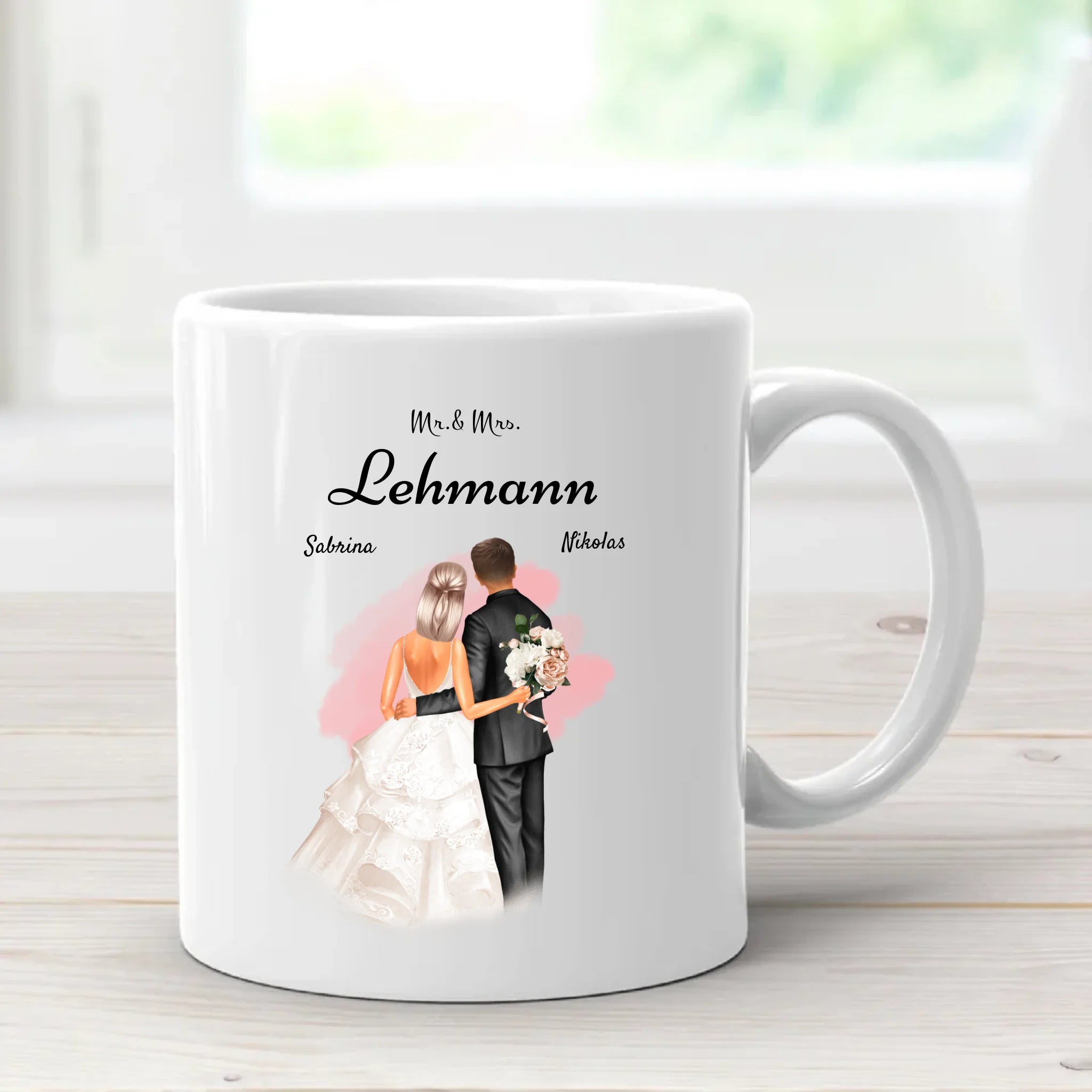 Personalisierte Tasse Mr Mrs Geschenk für Brautpaar - Cantty