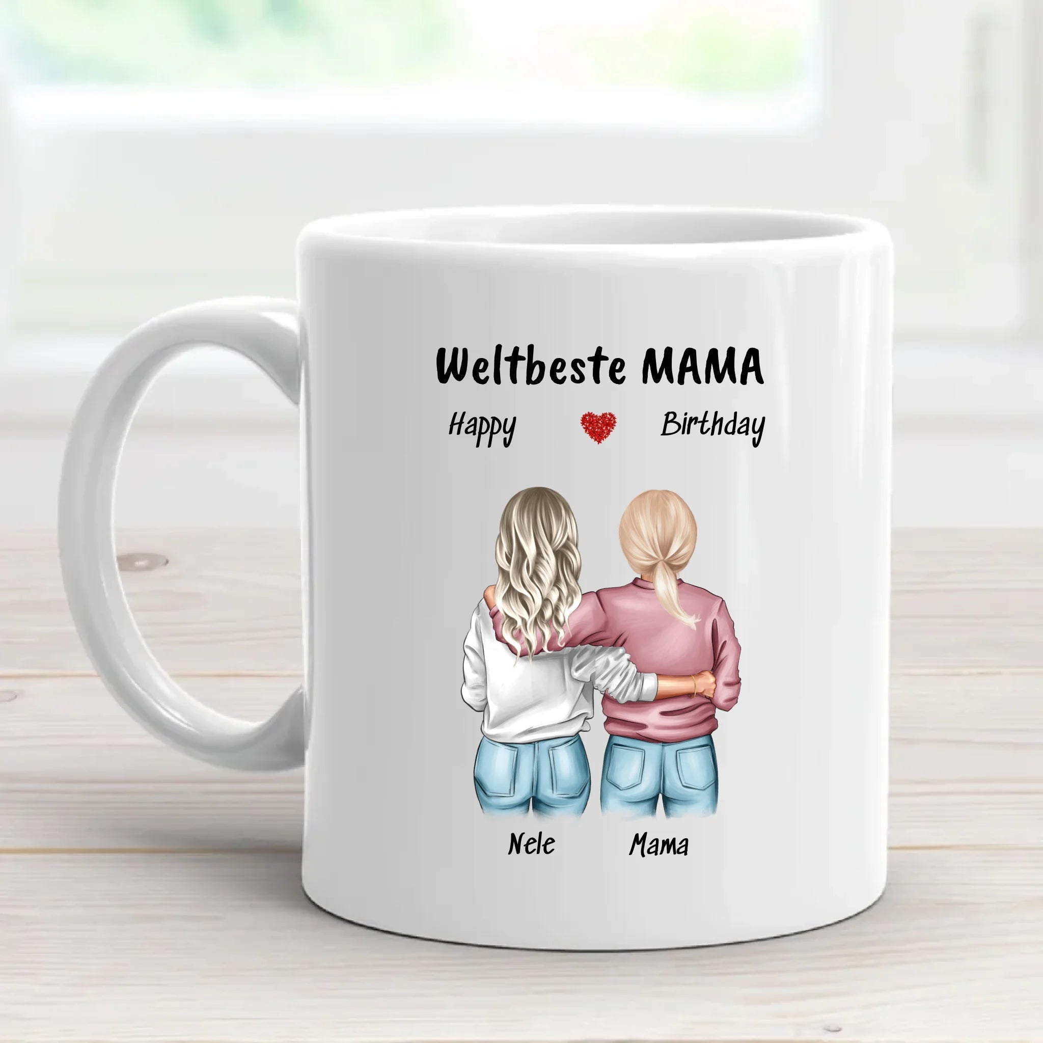 Personalisierte Tasse Mutter Tochter Bild Geschenk - Cantty