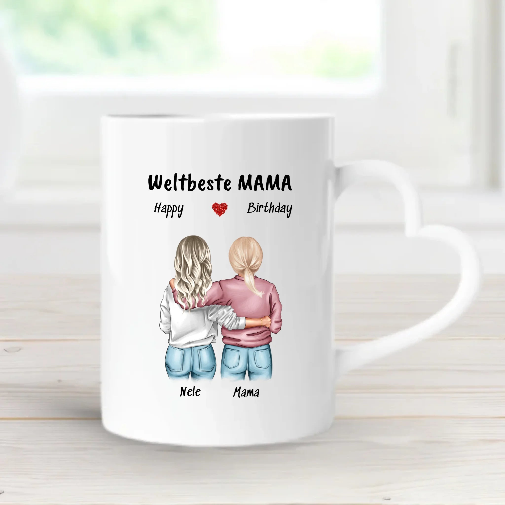 Personalisierte Tasse Mutter Tochter Bild Geschenk - Cantty