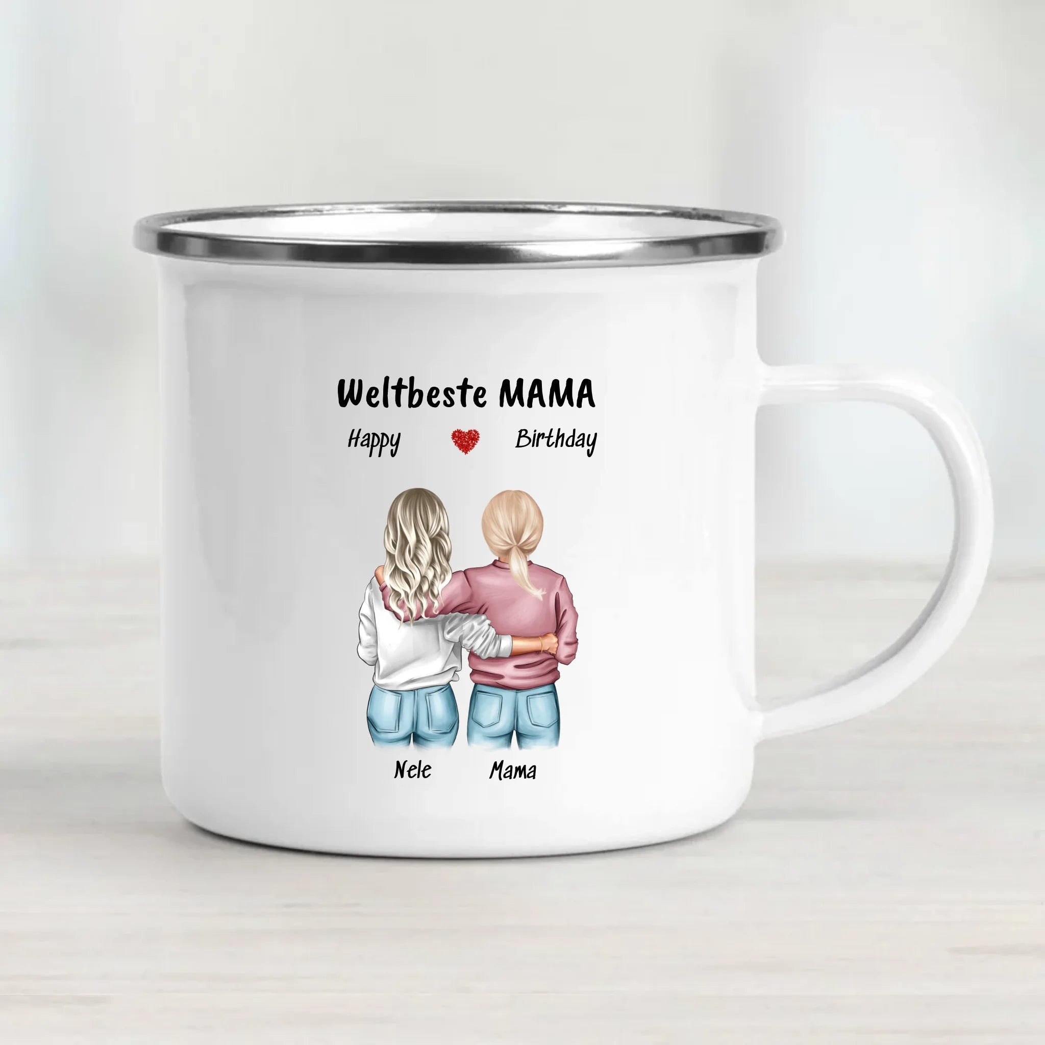 Personalisierte Tasse Mutter Tochter Bild Geschenk - Cantty