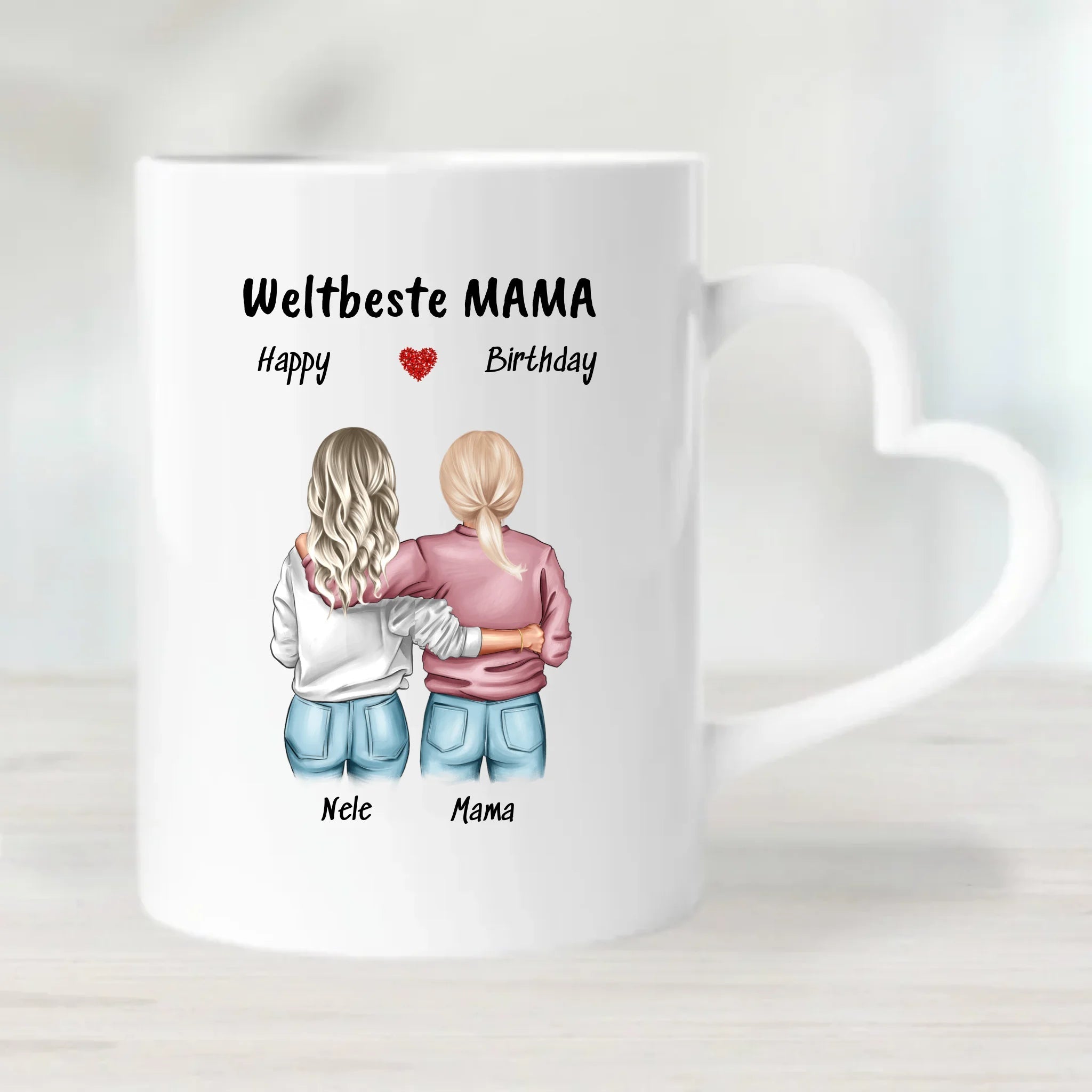 Personalisierte Tasse Mutter Tochter Bild Geschenk - Cantty