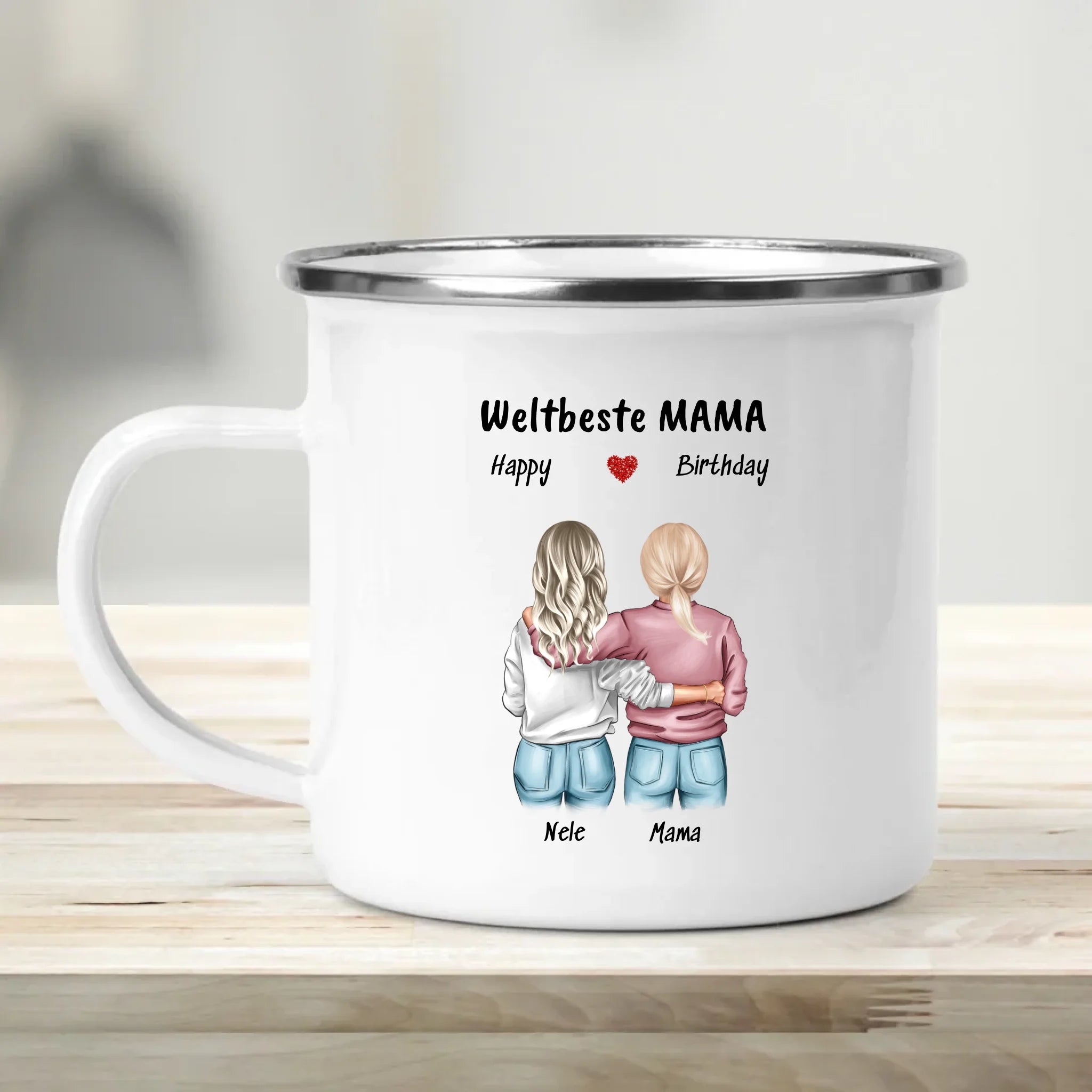 Personalisierte Tasse Mutter Tochter Bild Geschenk - Cantty