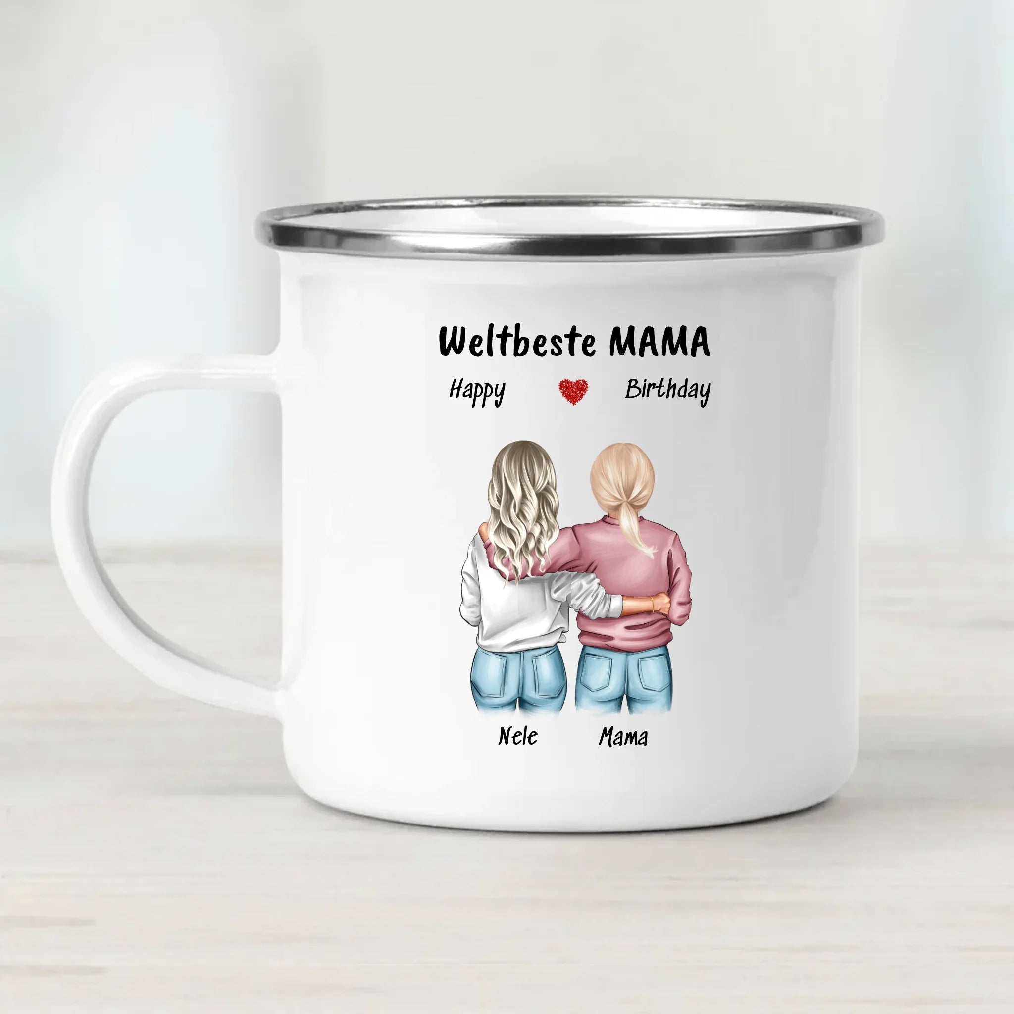 Personalisierte Tasse Mutter Tochter Bild Geschenk - Cantty