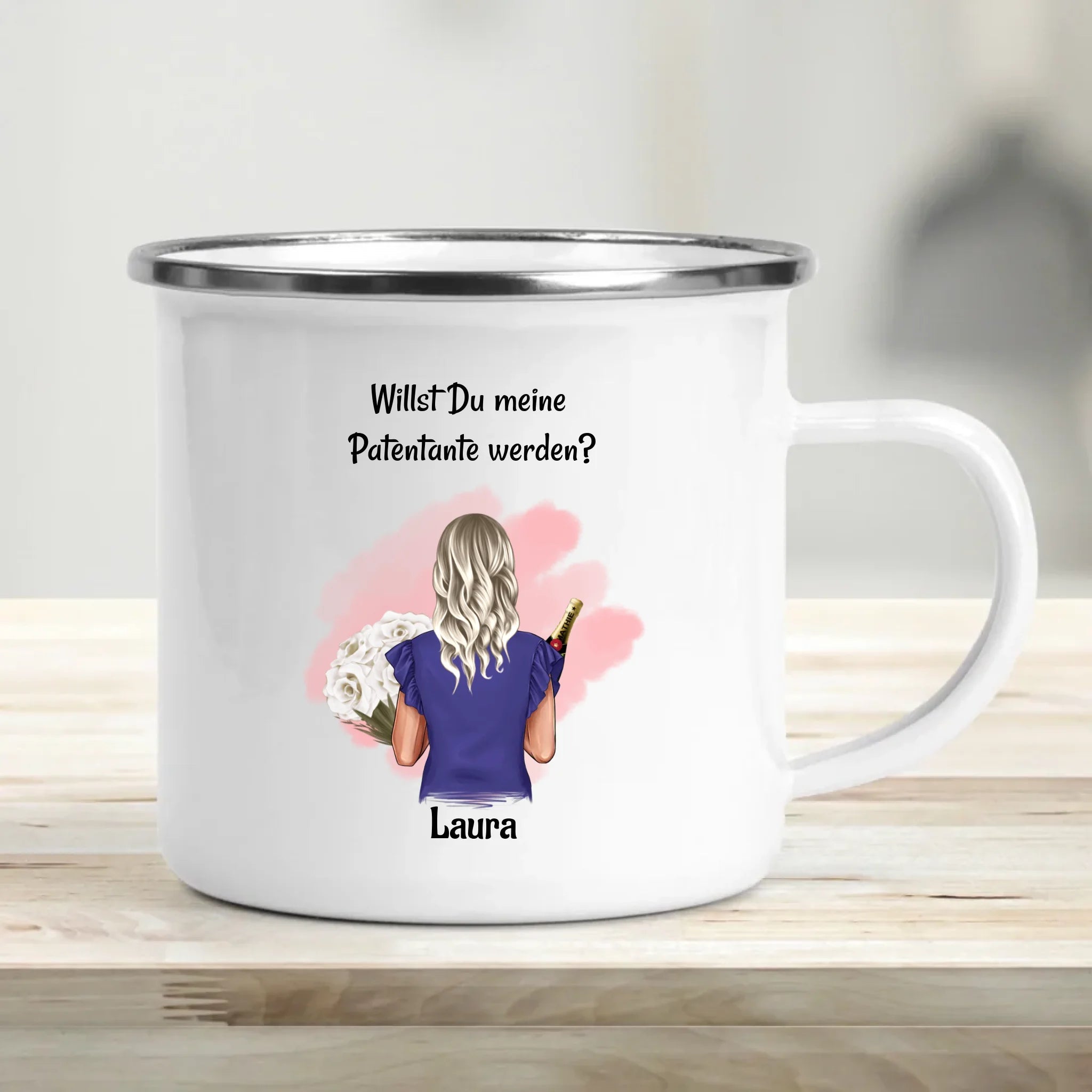 Personalisierte Tasse Patentante Fragen Geschenk - Cantty