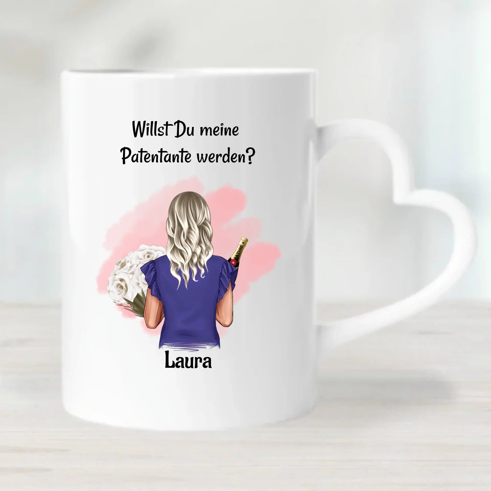 Personalisierte Tasse Patentante Fragen Geschenk - Cantty