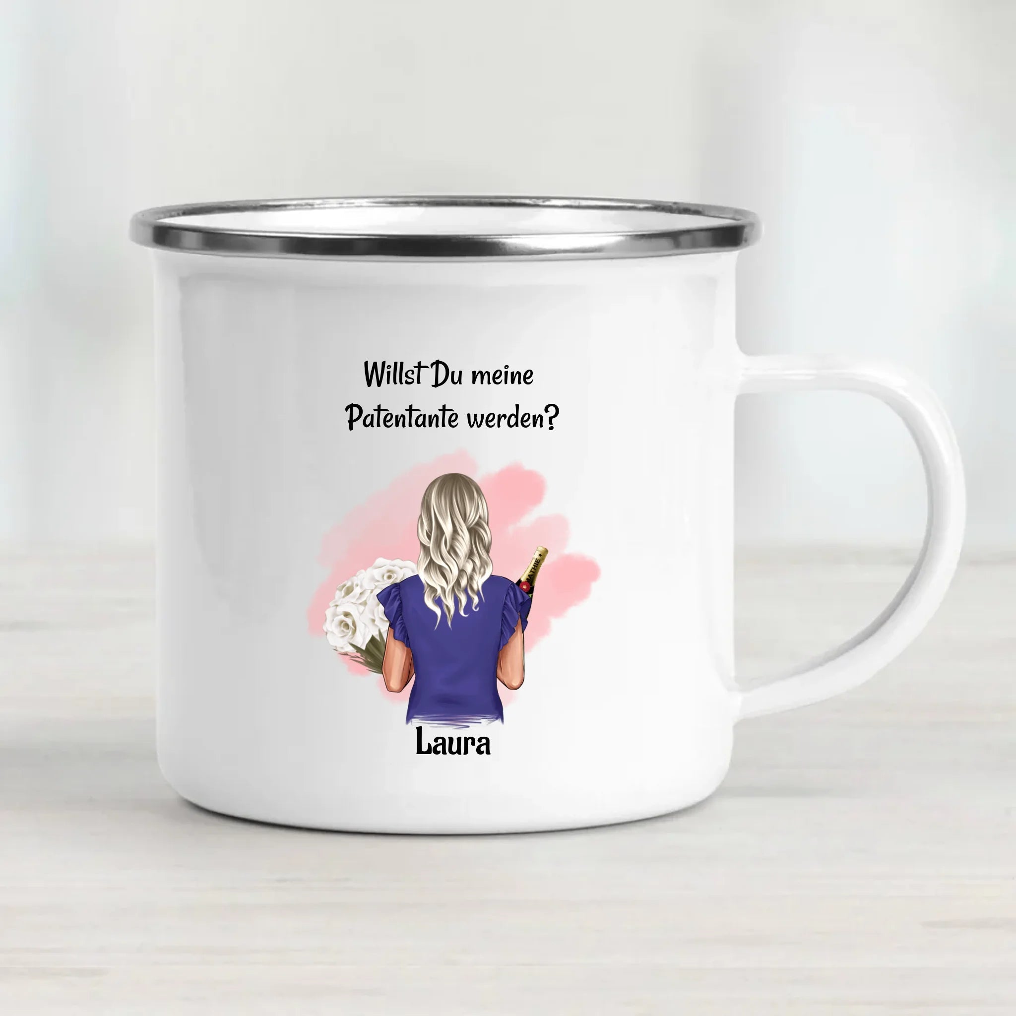 Personalisierte Tasse Patentante Fragen Geschenk - Cantty