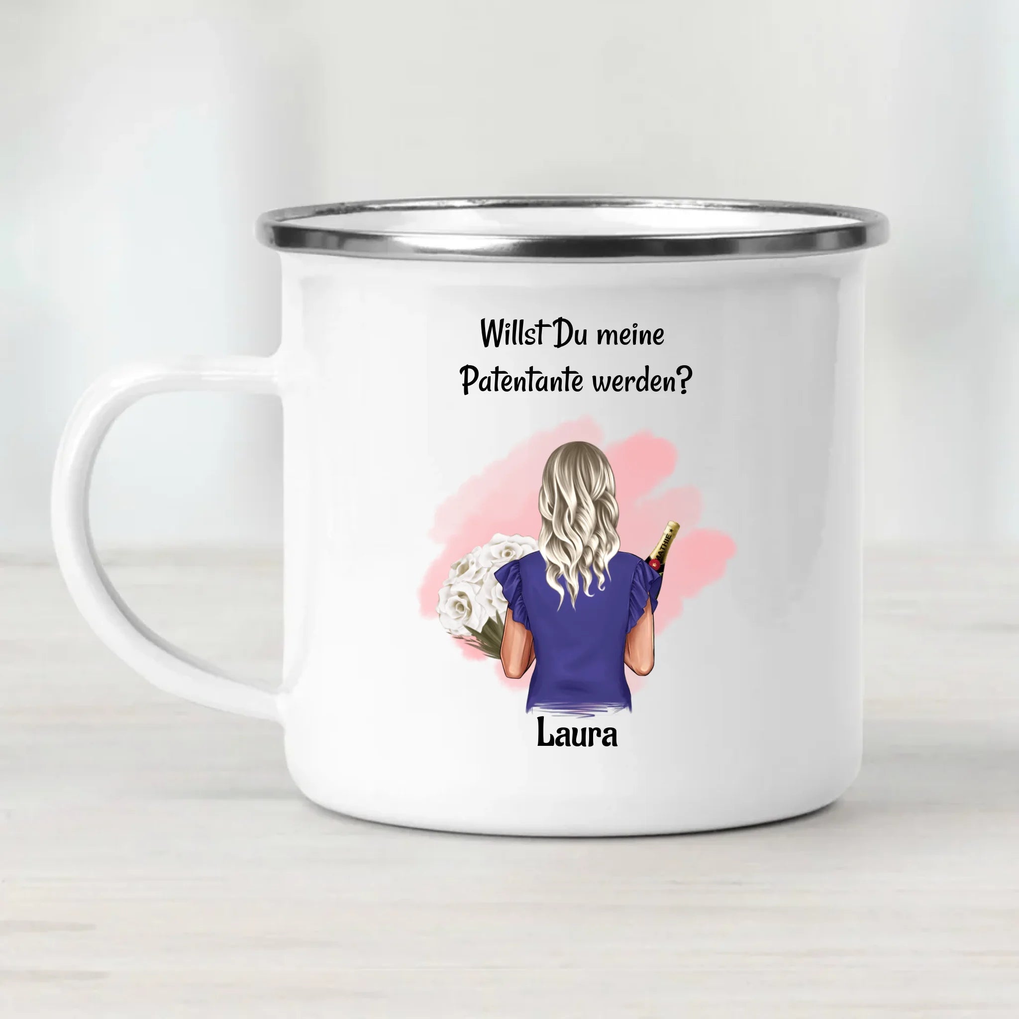 Personalisierte Tasse Patentante Fragen Geschenk - Cantty