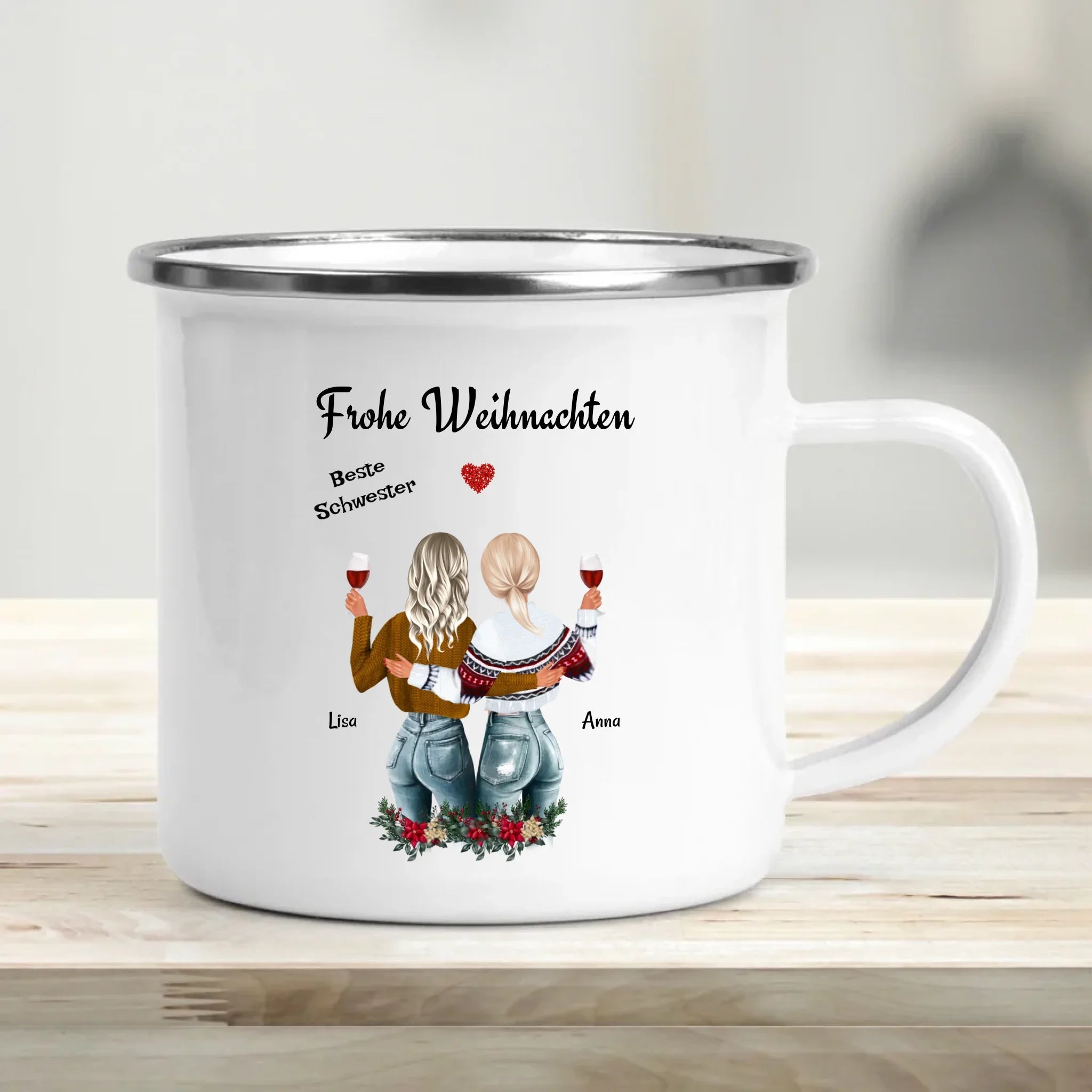 Personalisierte Tasse Schwesterherz Weihnachtsgeschenk - Cantty