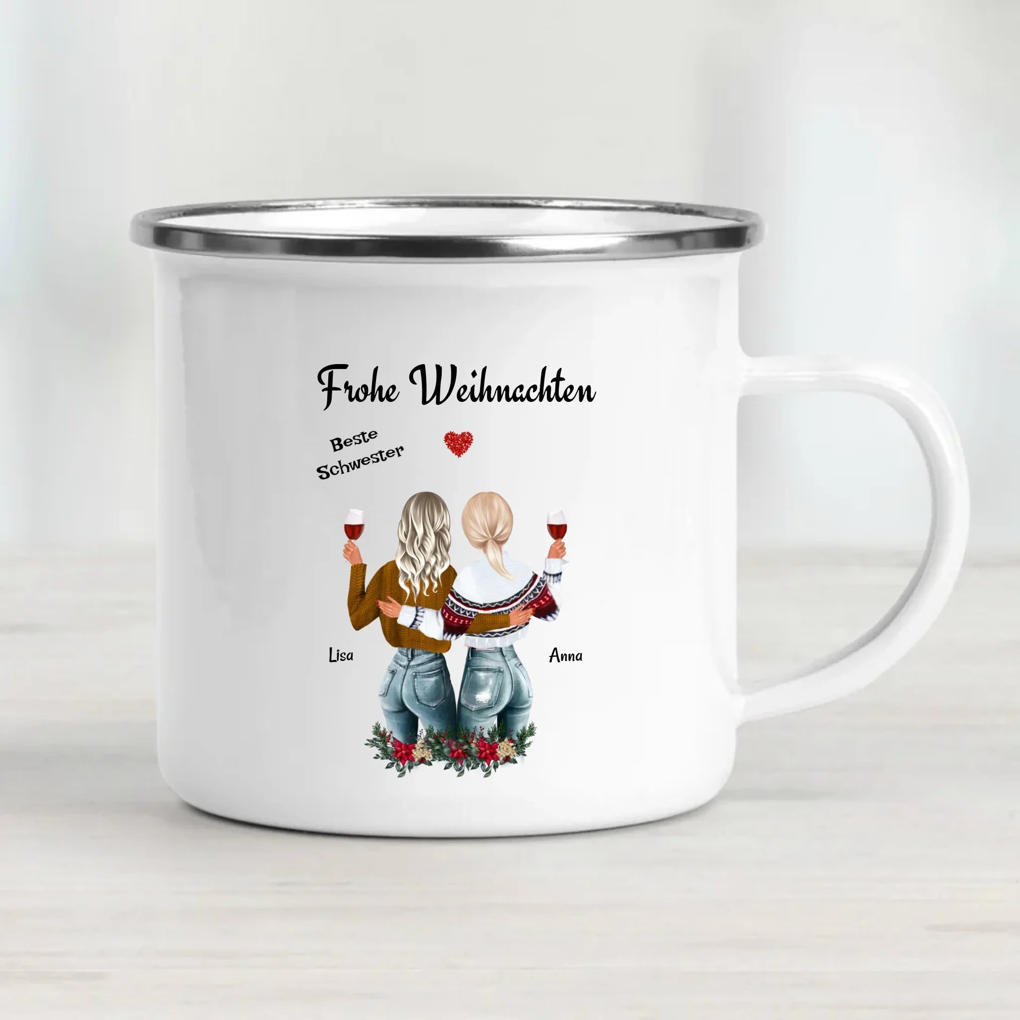 Personalisierte Tasse Schwesterherz Weihnachtsgeschenk - Cantty
