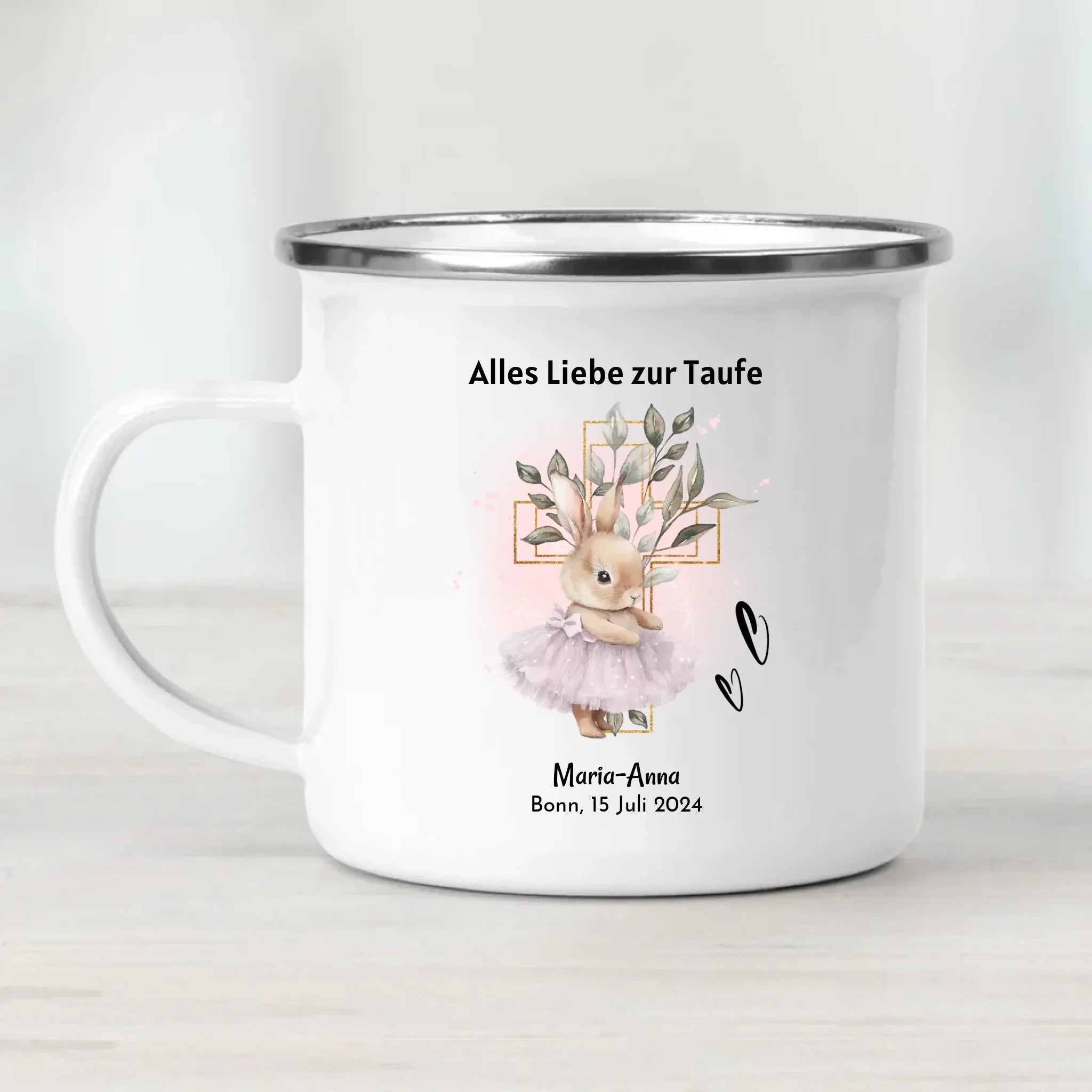 Personalisierte Taufe Tasse für Mädchen mit Name - Cantty