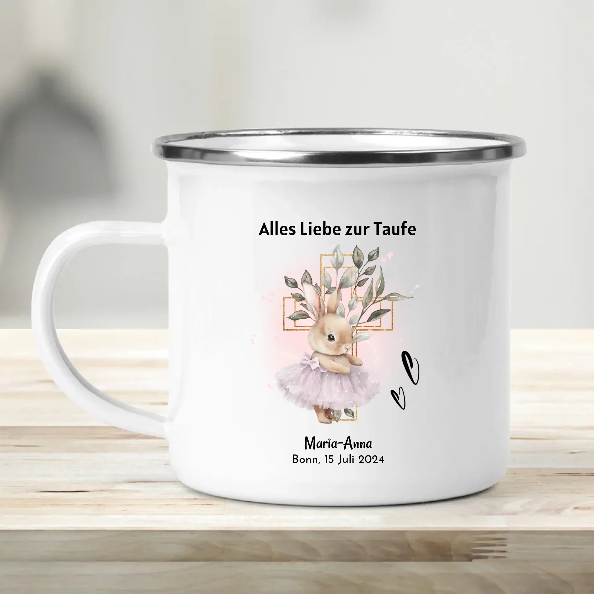 Personalisierte Taufe Tasse für Mädchen mit Name - Cantty