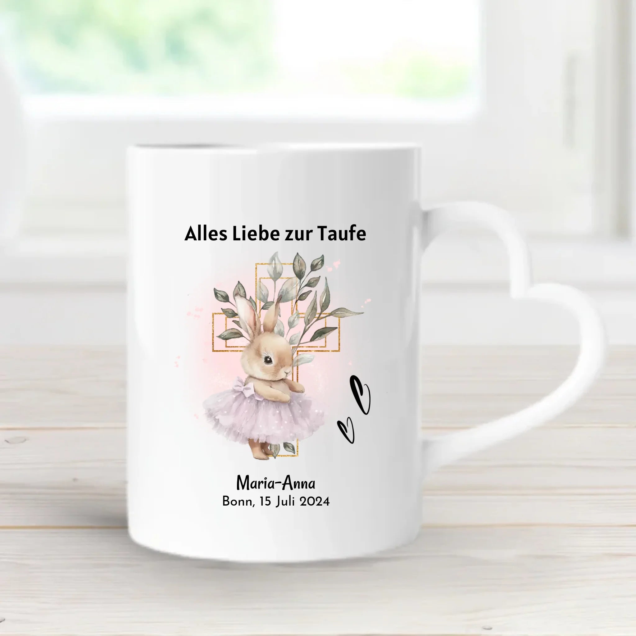 Personalisierte Taufe Tasse für Mädchen mit Name - Cantty