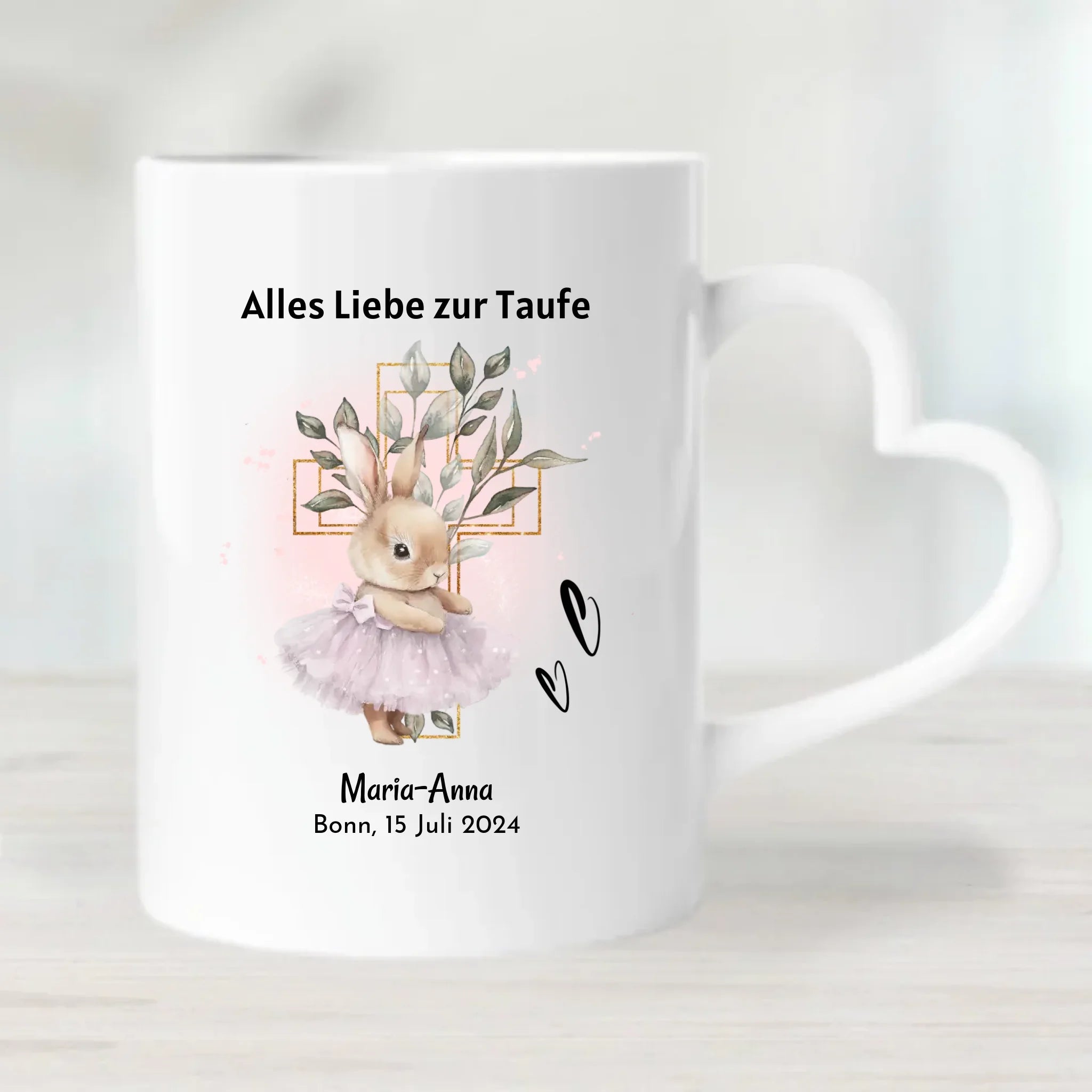 Personalisierte Taufe Tasse für Mädchen mit Name - Cantty