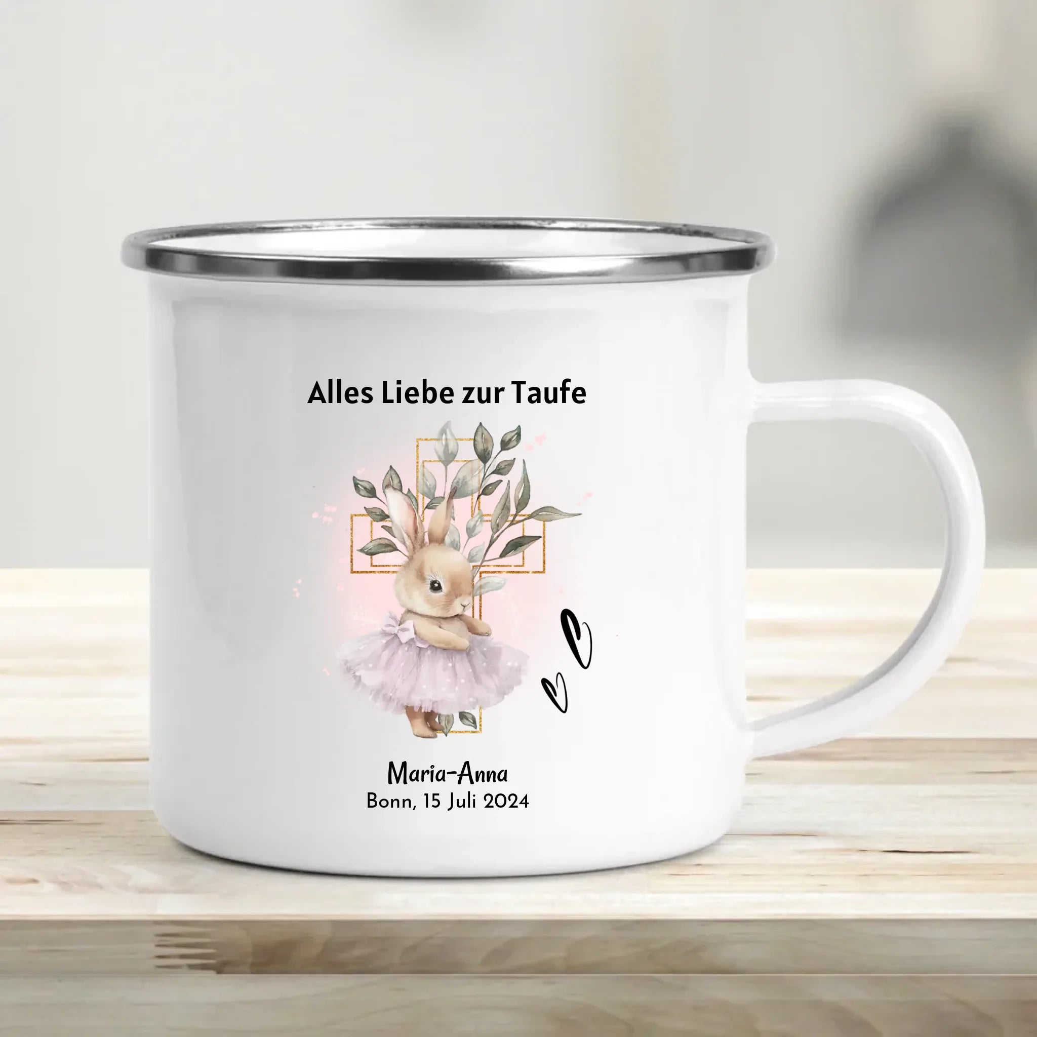 Personalisierte Taufe Tasse für Mädchen mit Name - Cantty