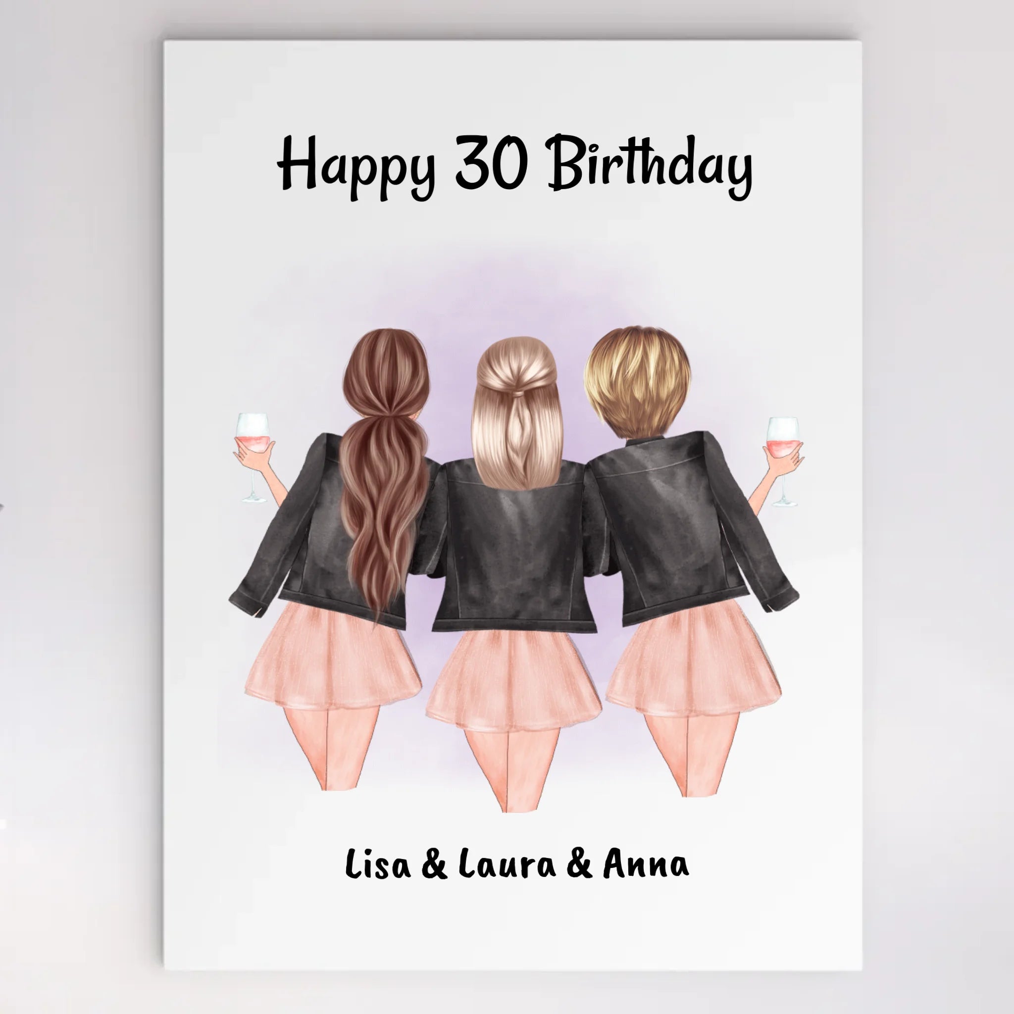 Personalisiertes 3 Freundinnen Acrylglas Geschenkidee - Cantty