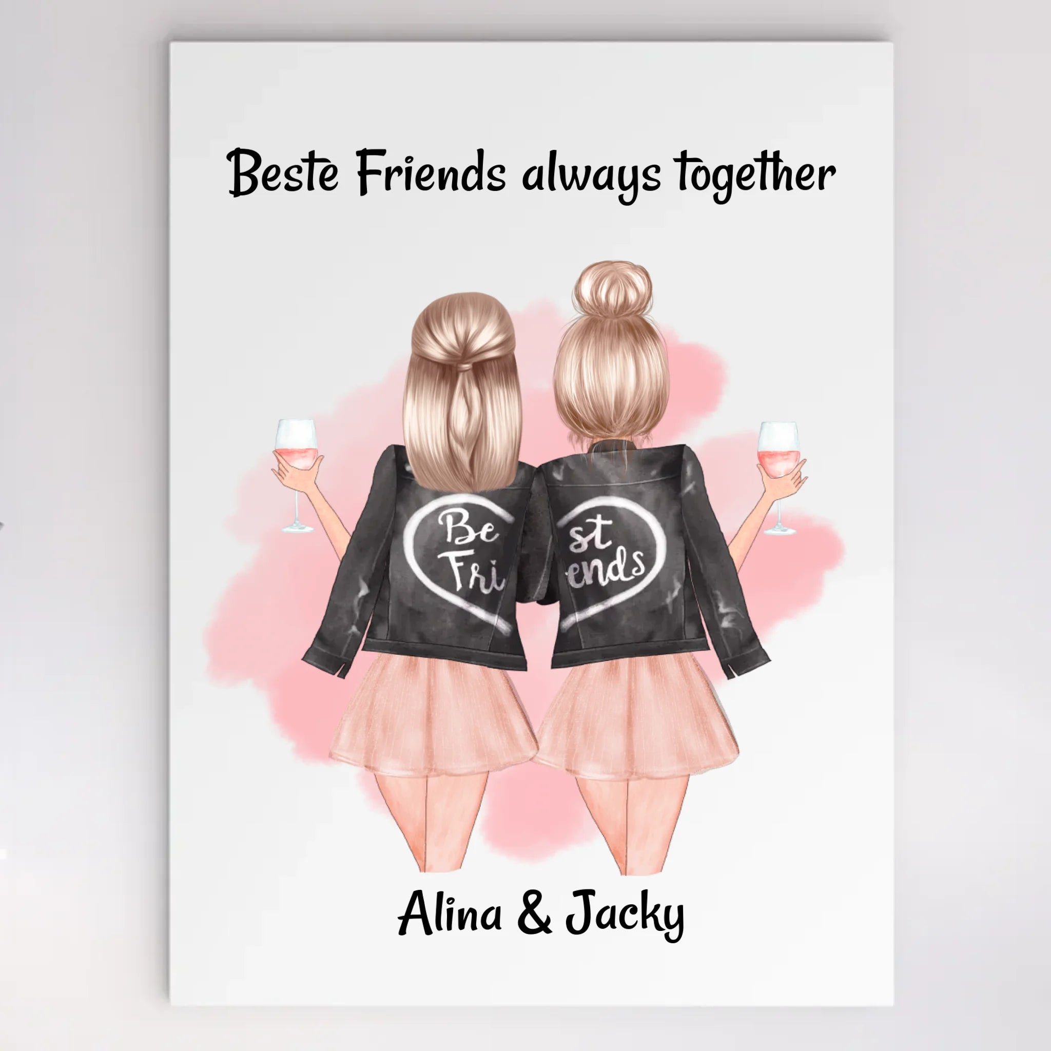 Personalisiertes Acrylglas Bild Geschenk für 2 Freundinnen - Cantty