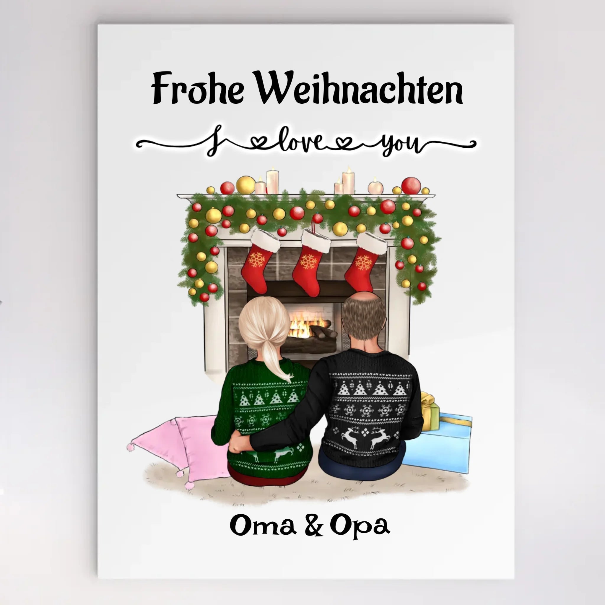 Personalisiertes Acrylglas Oma & Opa Geschenk Weihnachten - Cantty