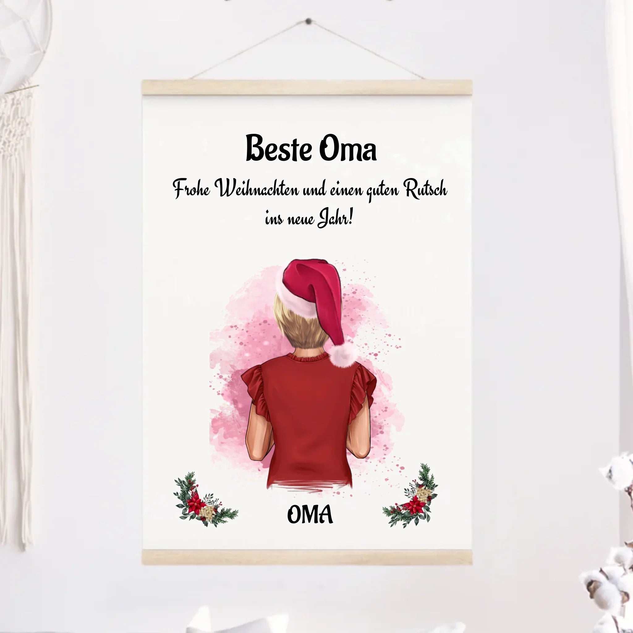Personalisiertes Leinwand Oma Geschenk Weihnachten - Cantty