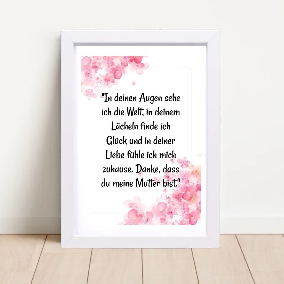 Personalisiertes Poster Geschenk für Mama von Tochter mit Spruch - Cantty
