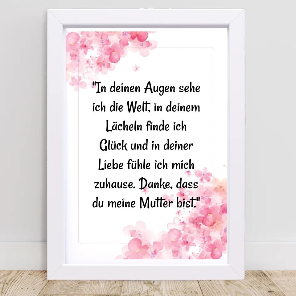 Personalisiertes Poster Geschenk für Mama von Tochter mit Spruch - Cantty