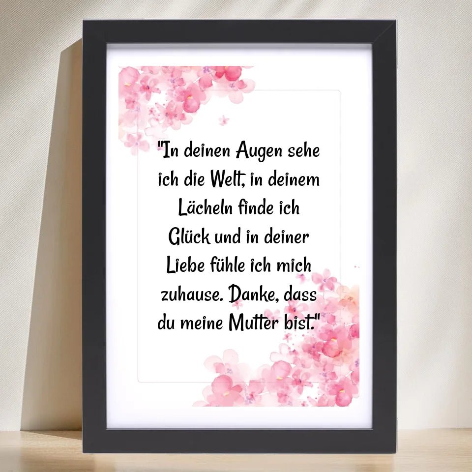 Personalisiertes Poster Geschenk für Mama von Tochter mit Spruch - Cantty
