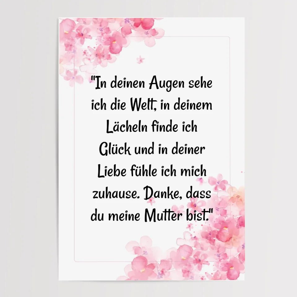 Personalisiertes Poster Geschenk für Mama von Tochter mit Spruch - Cantty
