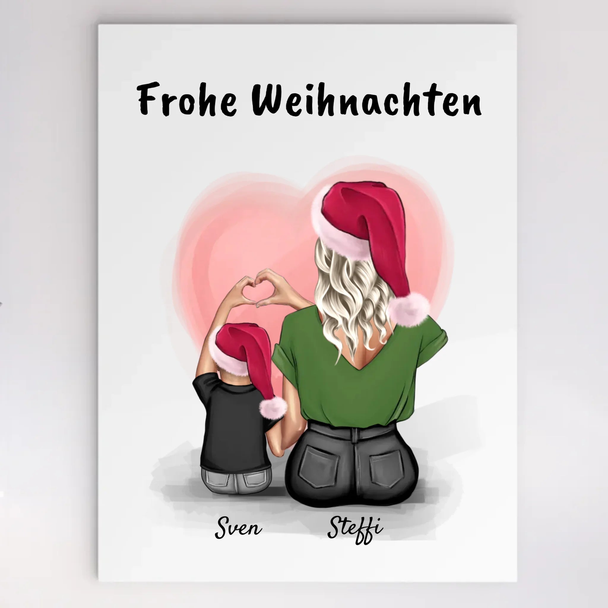 Personalisiertes Weihnachtsgeschenk Acrylglas Bild für Patentante & Junge - Cantty