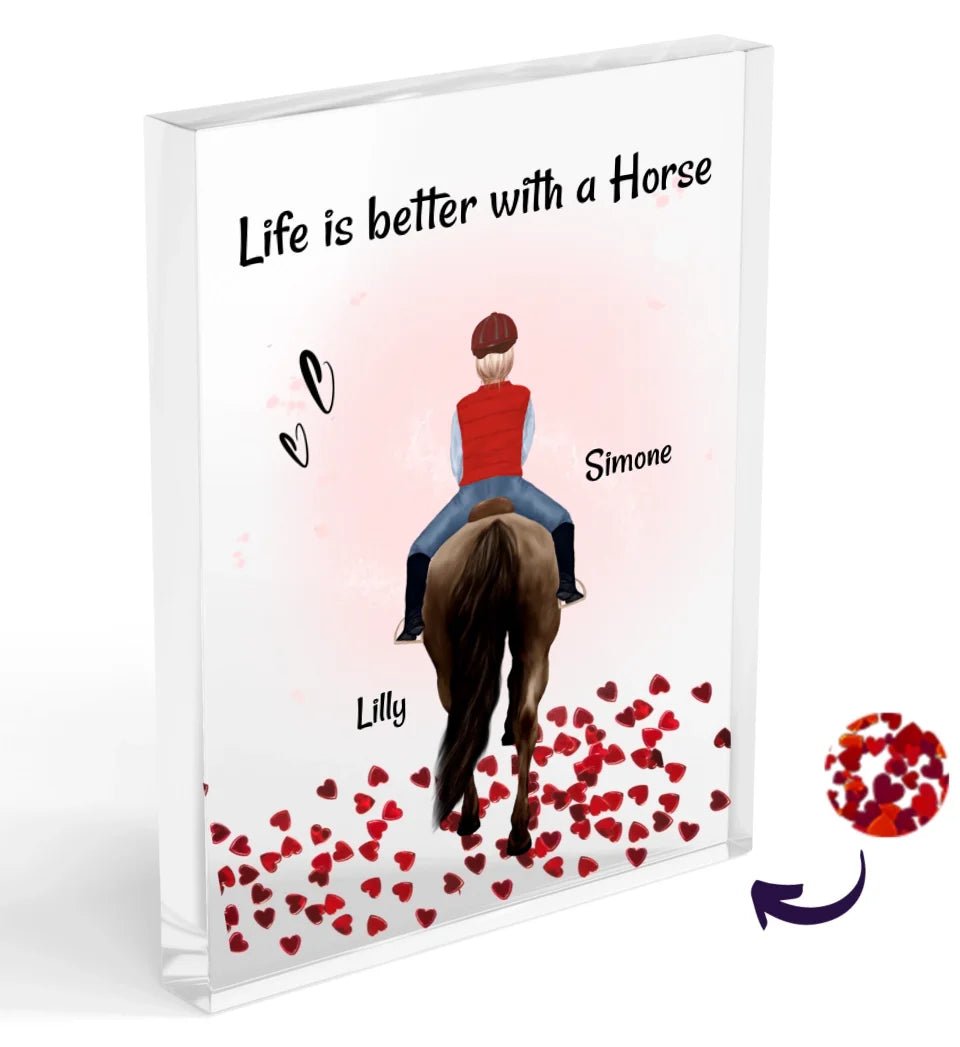 Pferdebesitzerin & Reiterin Frau Geburtstagsgeschenk Acrylglas Bild - Cantty