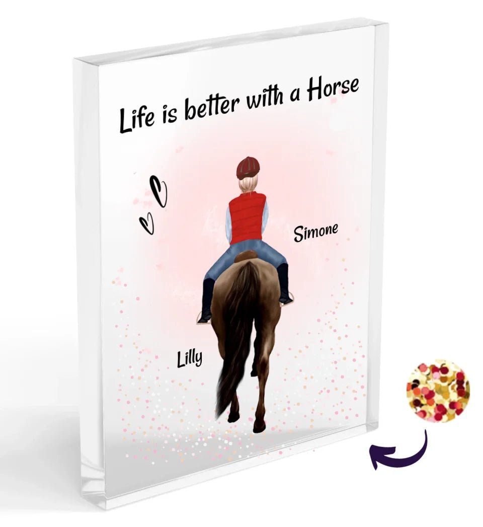 Pferdebesitzerin & Reiterin Frau Geburtstagsgeschenk Acrylglas Bild - Cantty