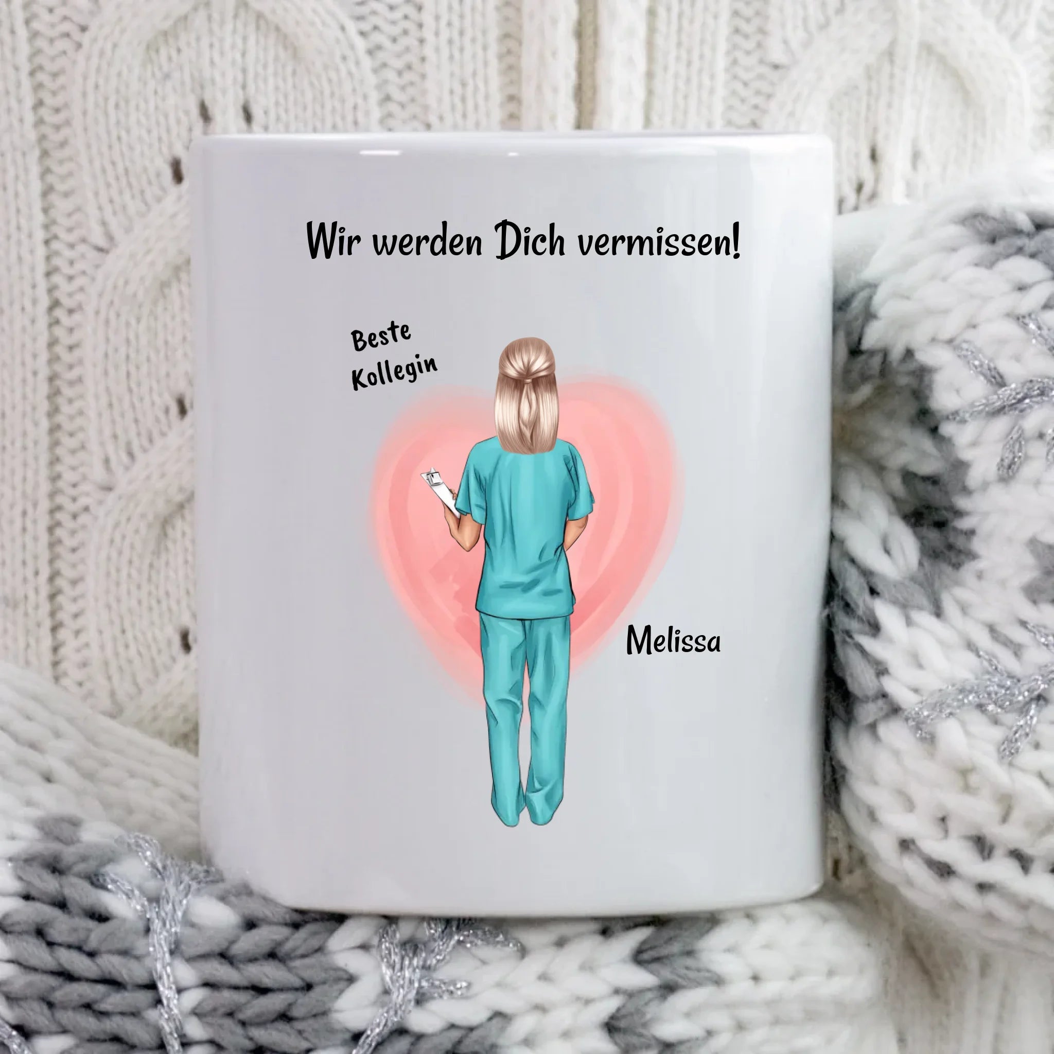 Pflegekraft Abschied Tasse Geschenk für Kollegin personalisiert - Cantty