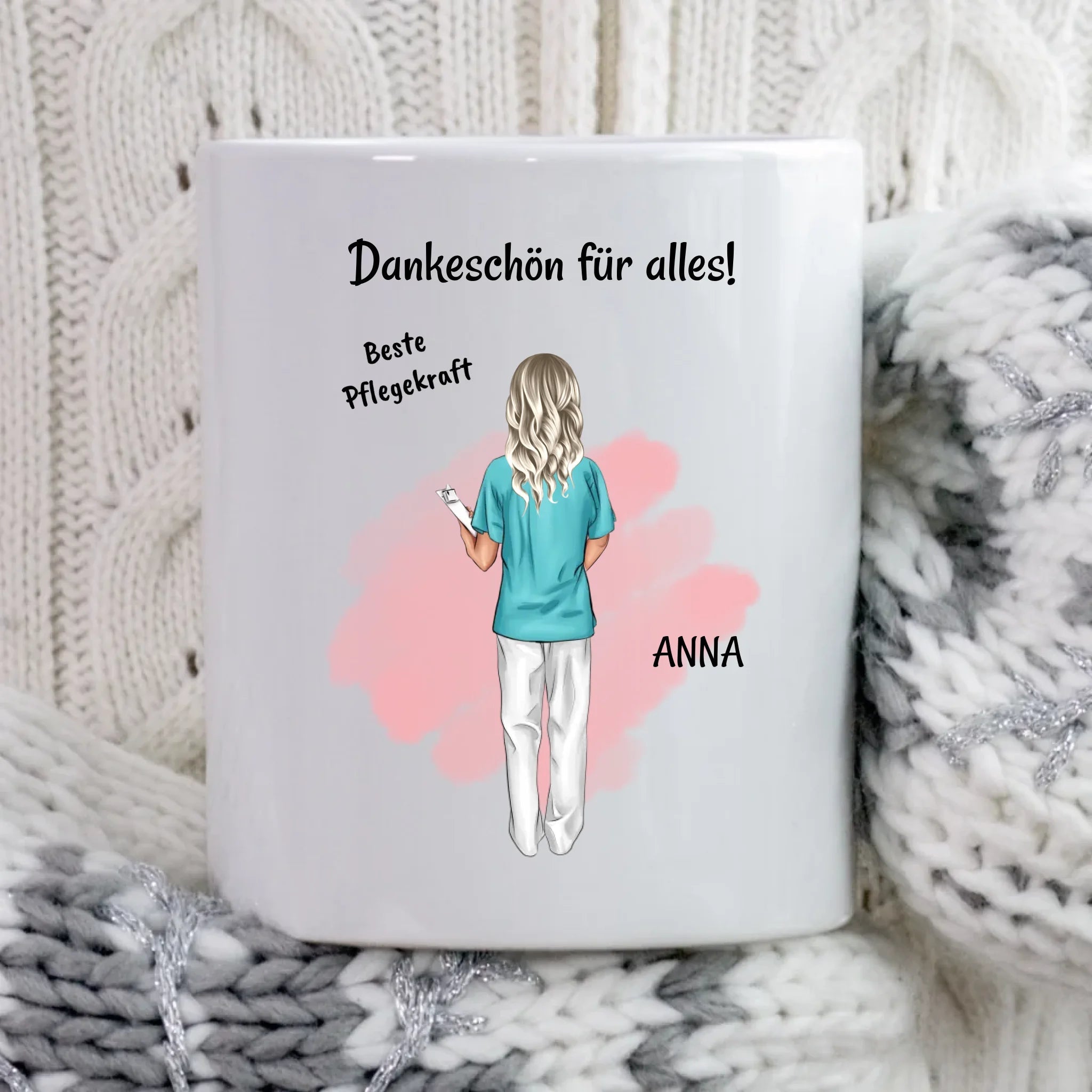 Pflegekraft Danke Tasse personalisiert - Cantty