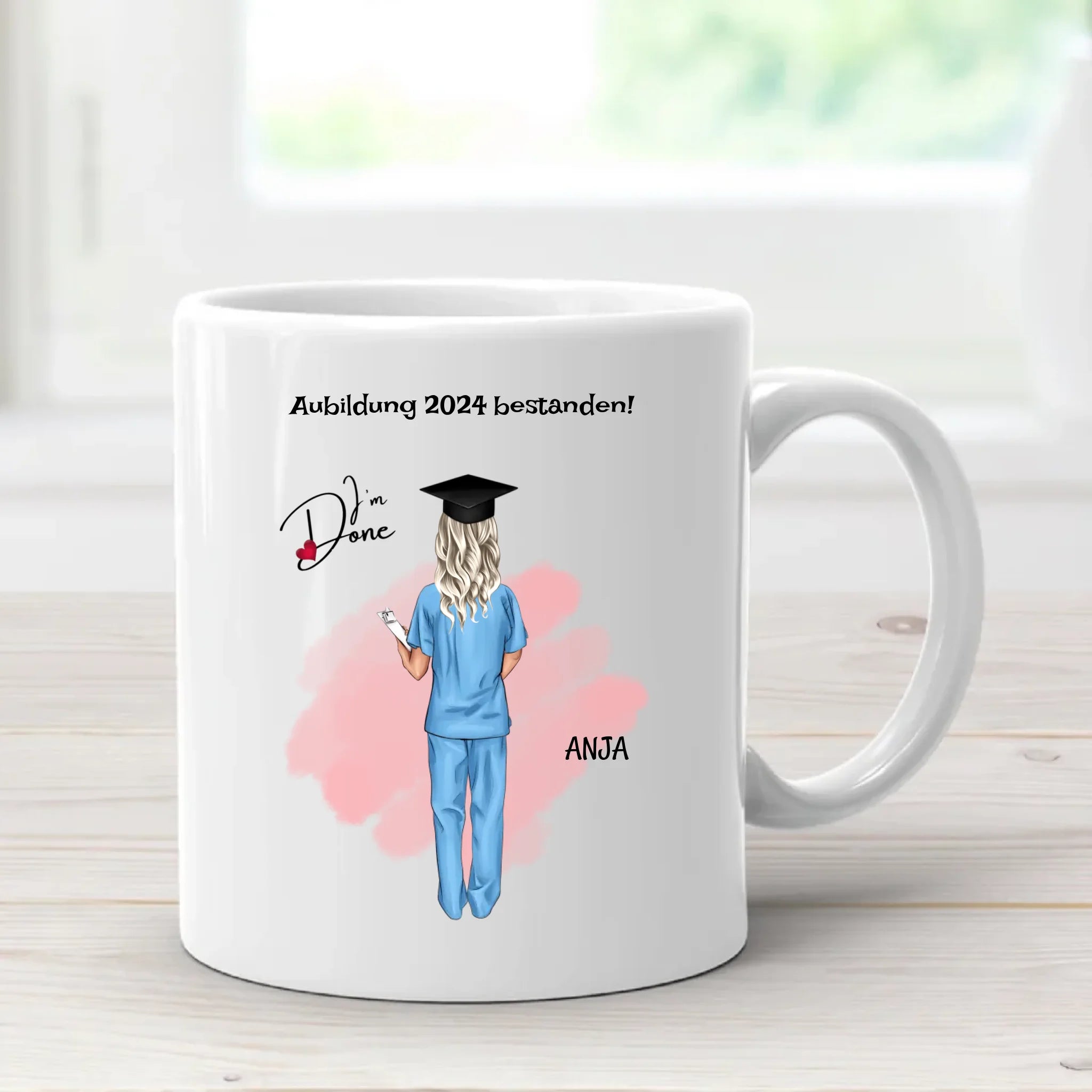 Pflegekraft Examen bestanden Abschluss Tasse Geschenk personalisiert - Cantty