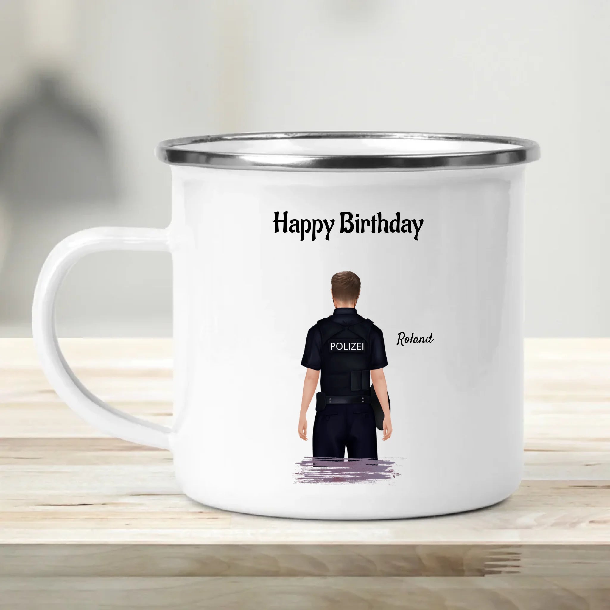Polizei Mann Tasse Geschenk personalisiert - Cantty