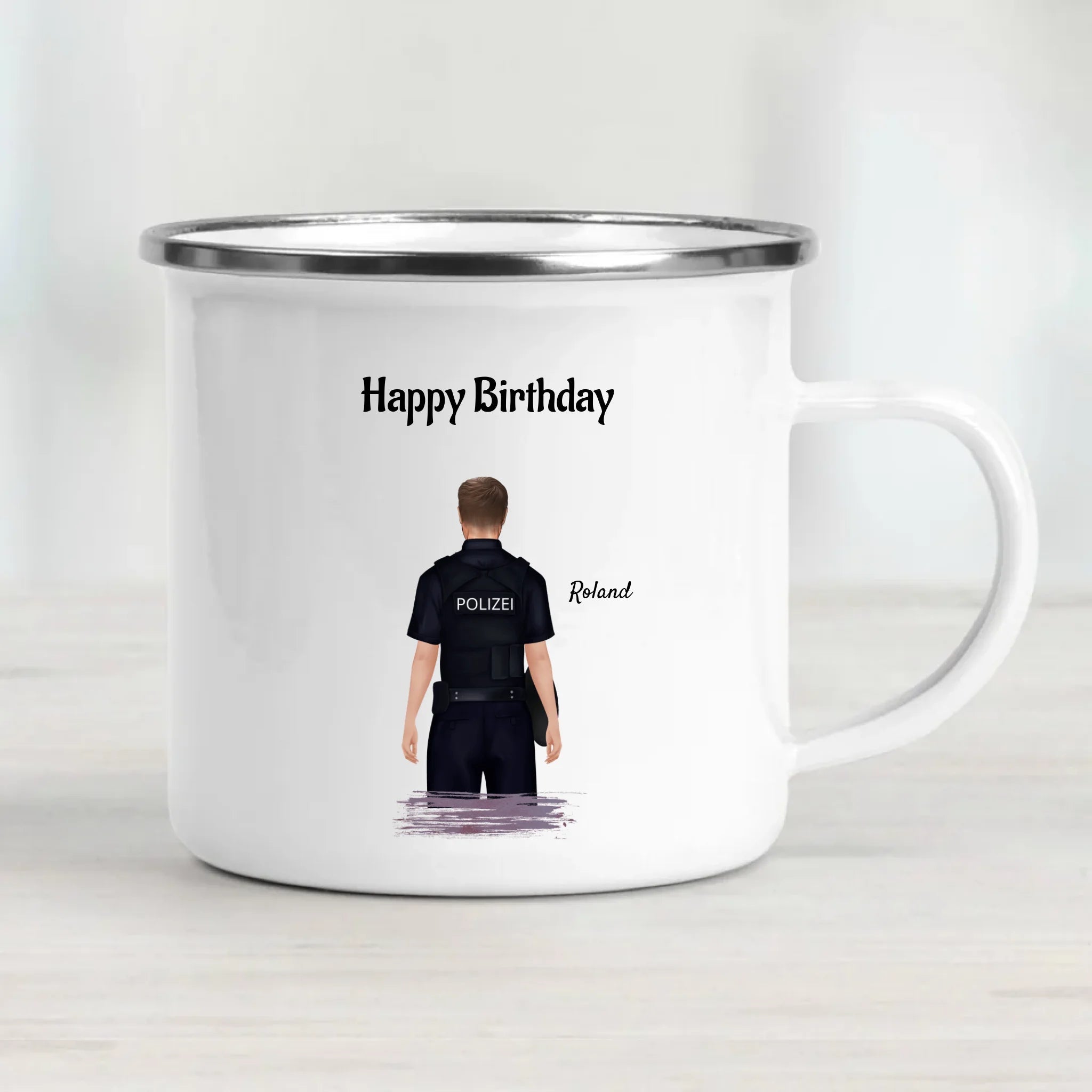 Polizei Mann Tasse Geschenk personalisiert - Cantty