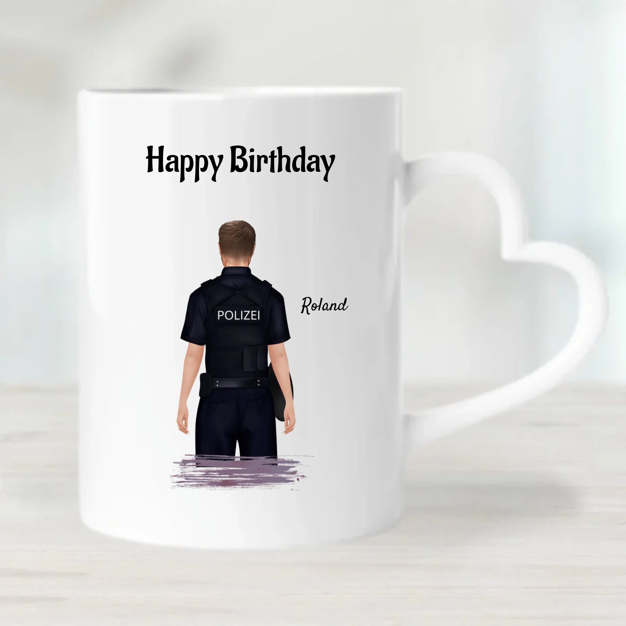 Polizei Mann Tasse Geschenk personalisiert - Cantty