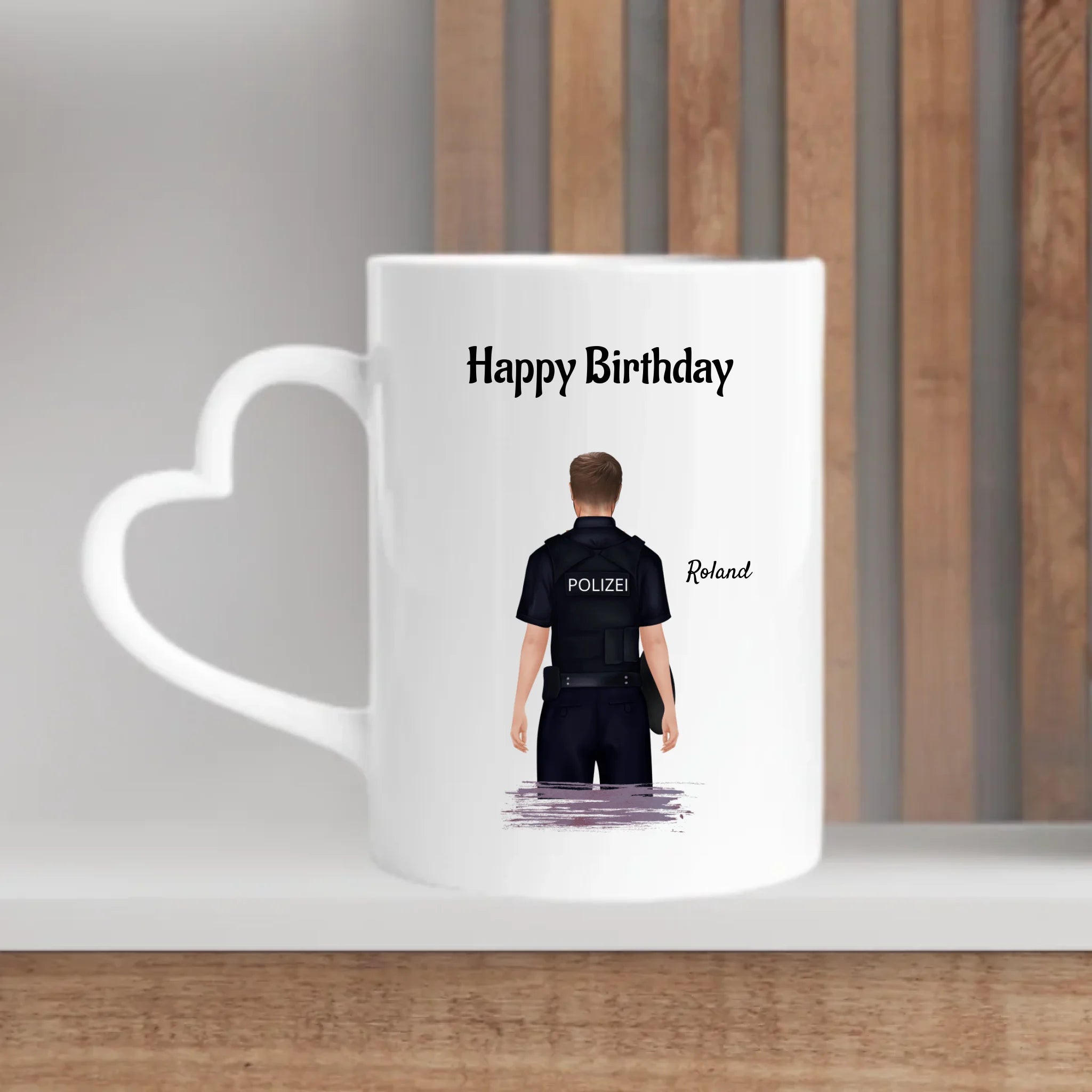 Polizei Mann Tasse Geschenk personalisiert - Cantty