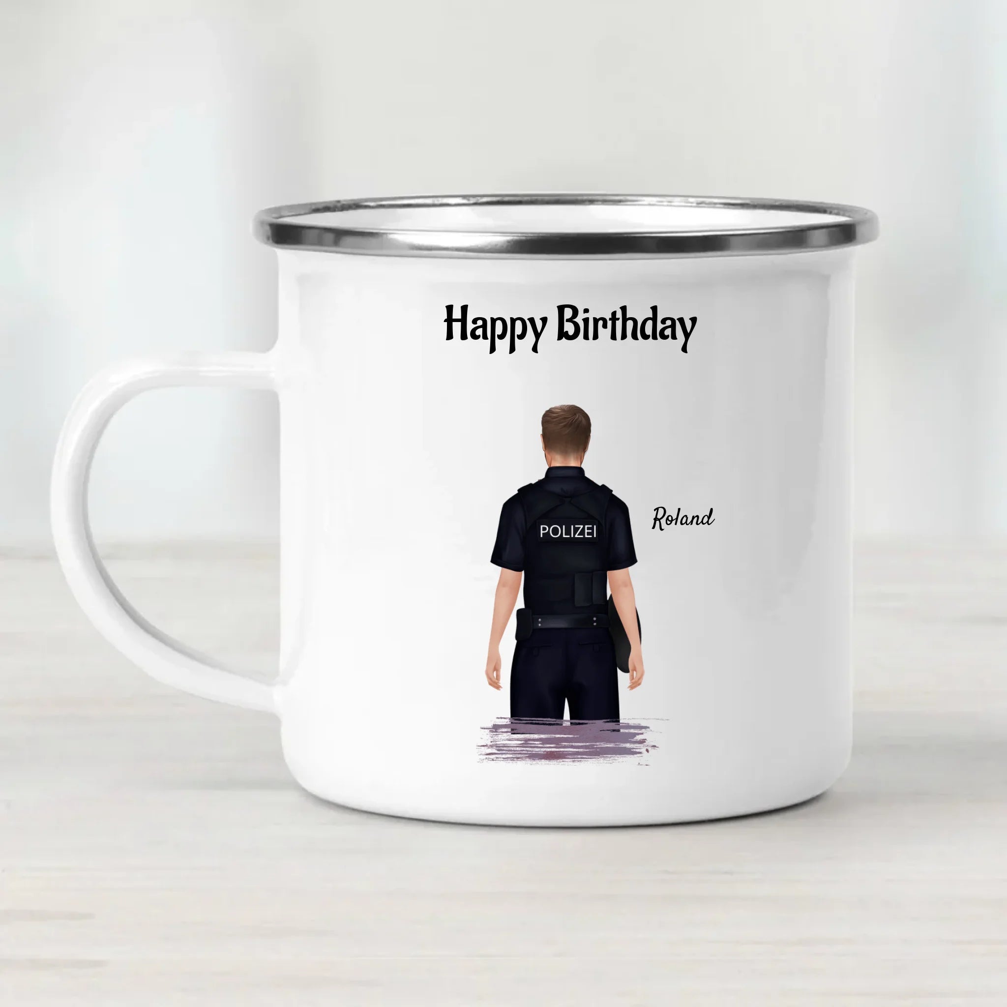 Polizei Mann Tasse Geschenk personalisiert - Cantty