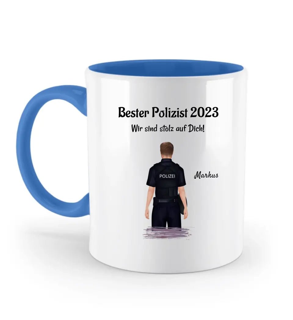 Polizist Mann Ausbildung bestanden Geschenk Tasse personalisiert - Cantty