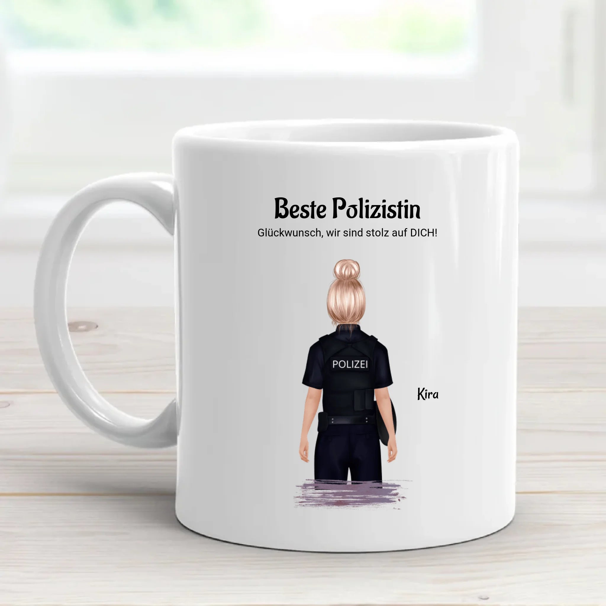Polizistin Tasse Geschenk personalisiert - Cantty