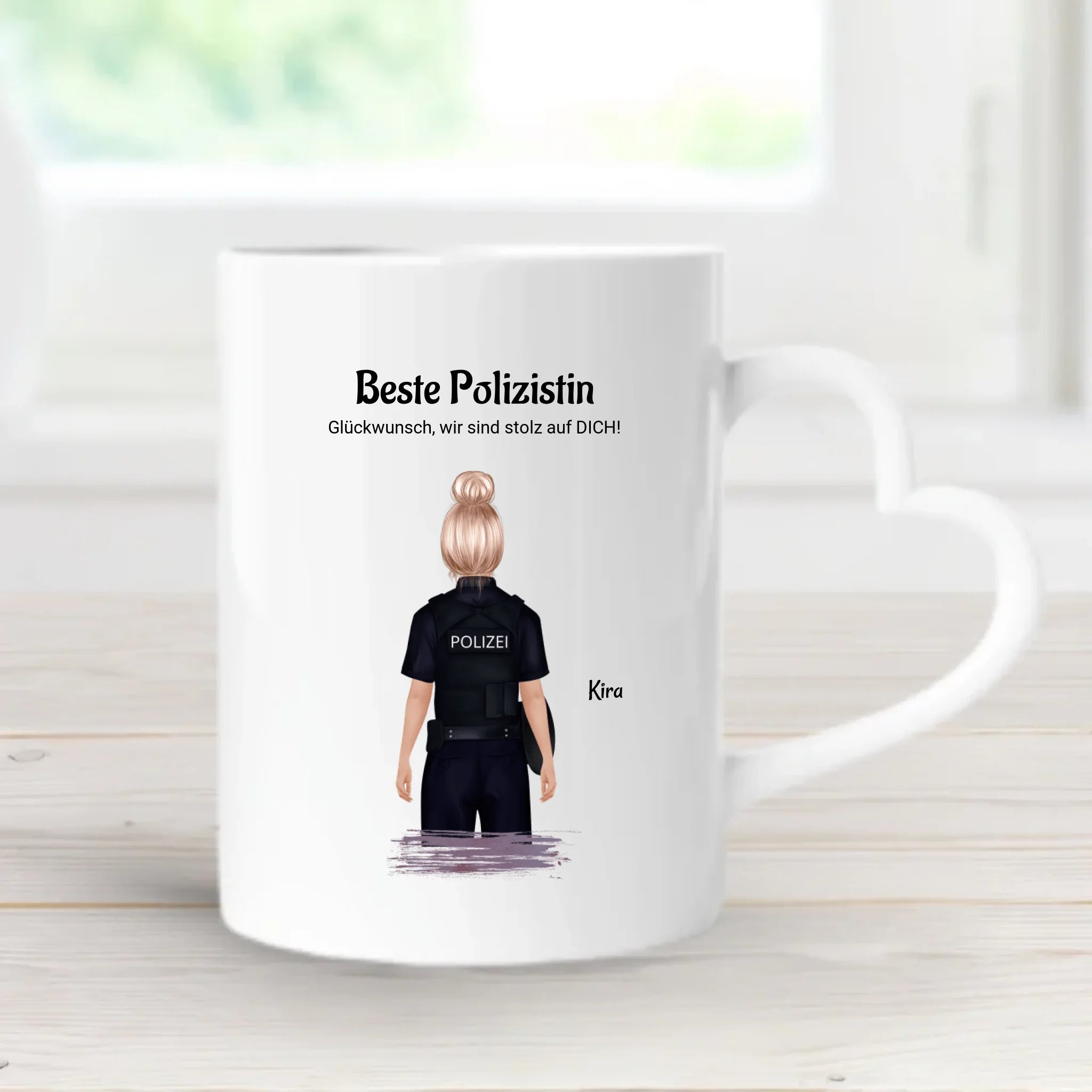 Polizistin Tasse Geschenk personalisiert - Cantty