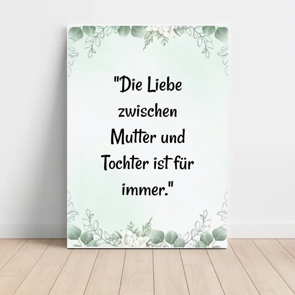 Poster Geschenk für Mutter Tochter mit Spruch personalisiert - Cantty