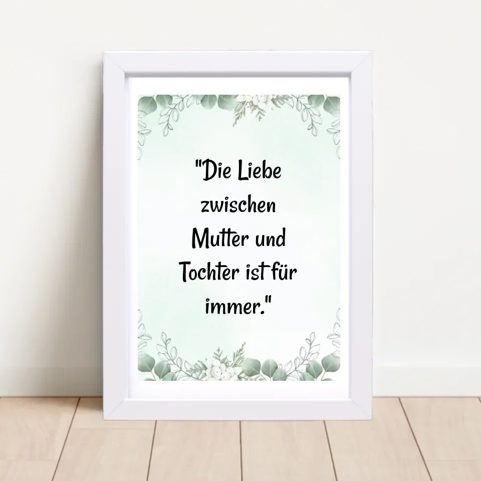 Poster Geschenk für Mutter Tochter mit Spruch personalisiert - Cantty